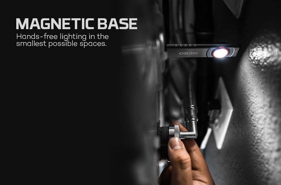 NEBO LED Taschenlampe »SLIM MINI«, wiederaufladbar, Magnetfuß, Trageclip