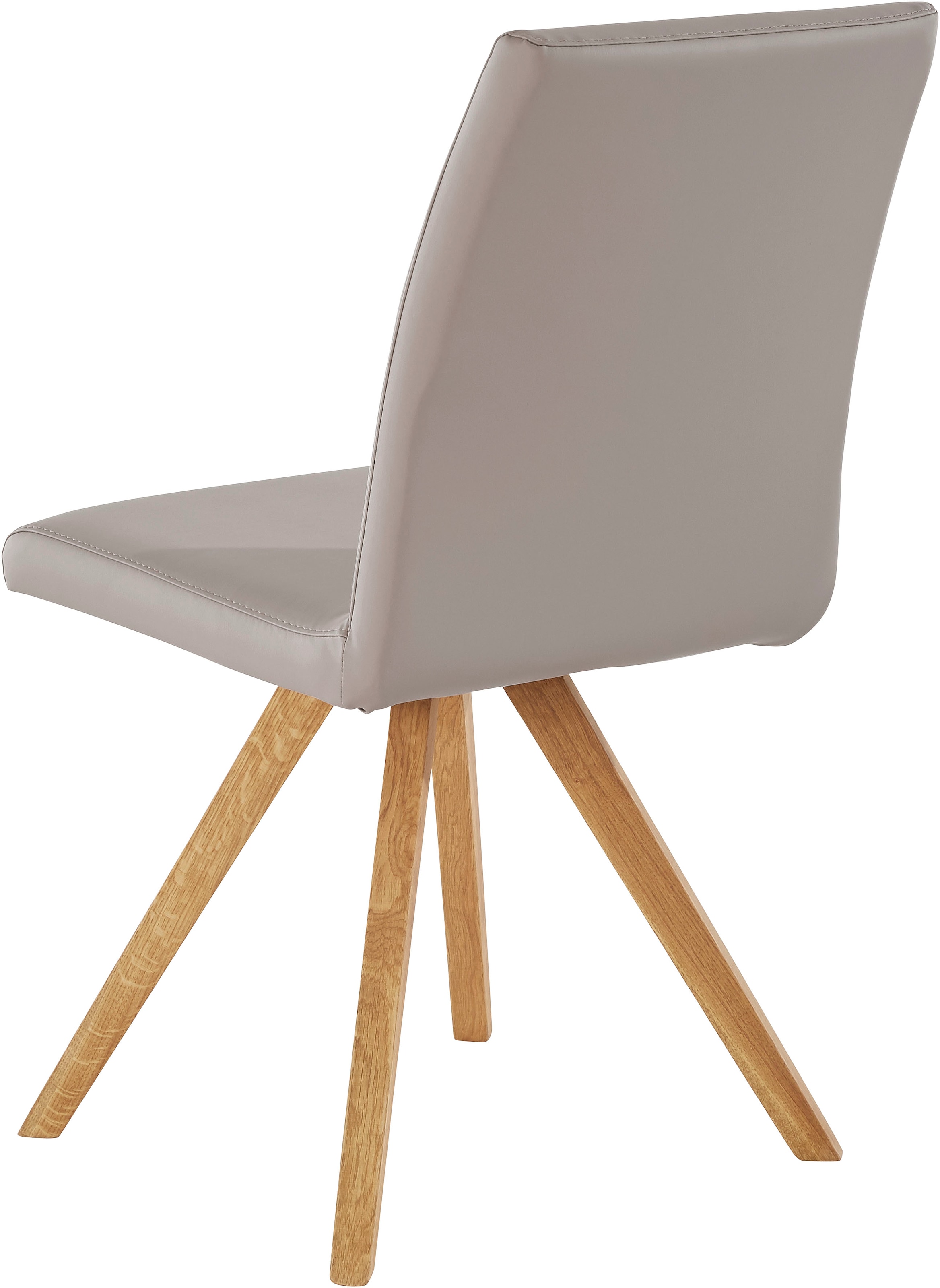 Home affaire Schalenstuhl »Rio« (Set) 2 Stk.Bezug in Kunstleder oder Strukturstoff und das Gestell ist Eiche geölt