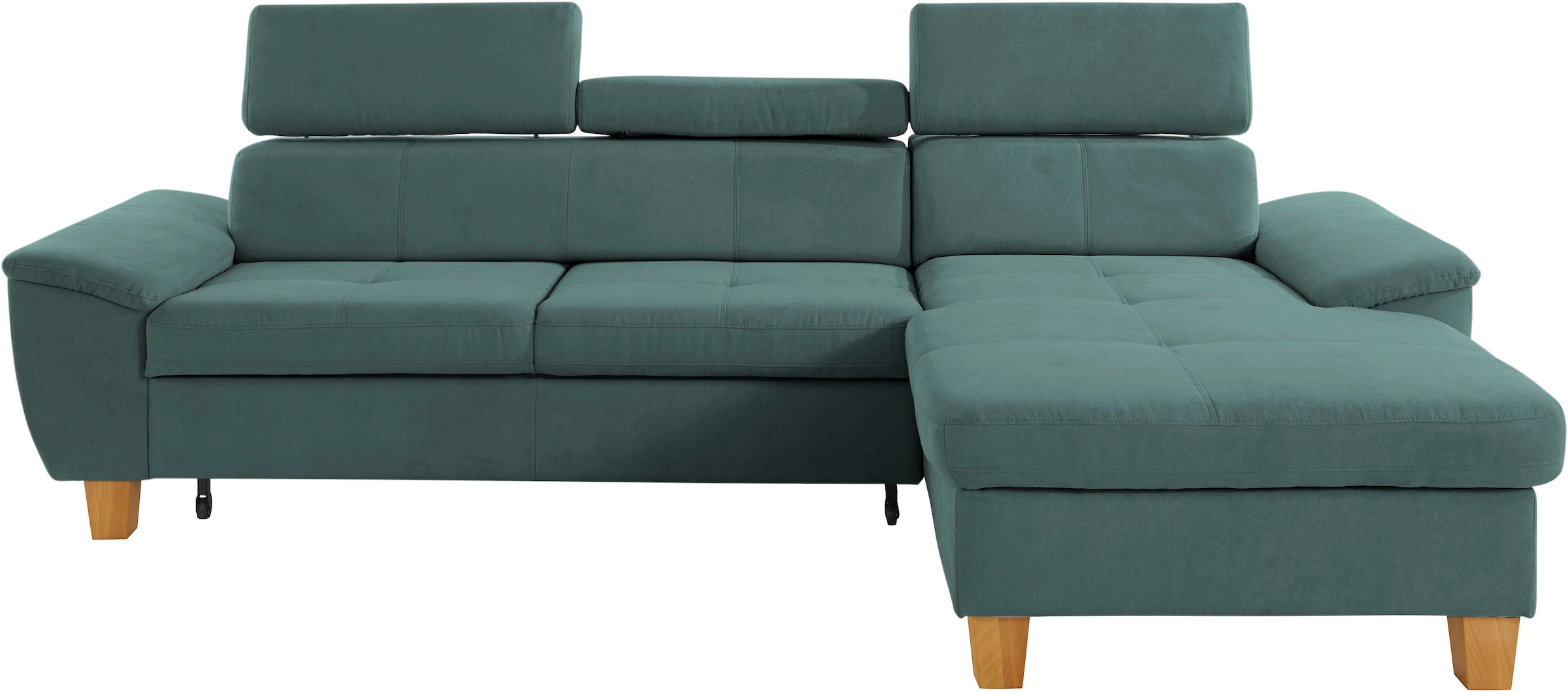 exxpo - sofa fashion Ecksofa »Enya, aufwendige Detailverarbeitung, hoher Sitzkomfort, bequem, L-Form«, inkl. Kopfteilverstellung, wahlweise mit Bettfunktion und Bettkasten