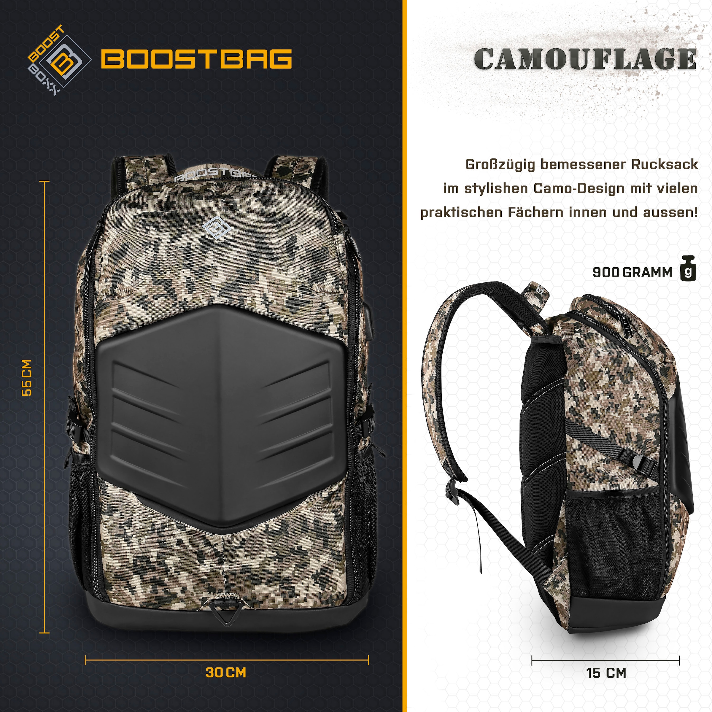 BoostBoxx Laptoprucksack »Boostbag Camouflage«