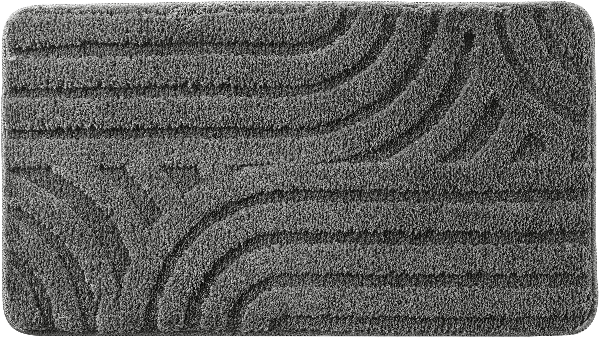 my home Badematte »Sanremo Scandi, Badvorleger, Badezimmer Teppich, Duschvorleger« Höhe 20 mm rutschhemmend beschichtet strapazierfähig Badteppich, Uni Farben, Hoch-Tief-Effekt, modernes Muster, Boho