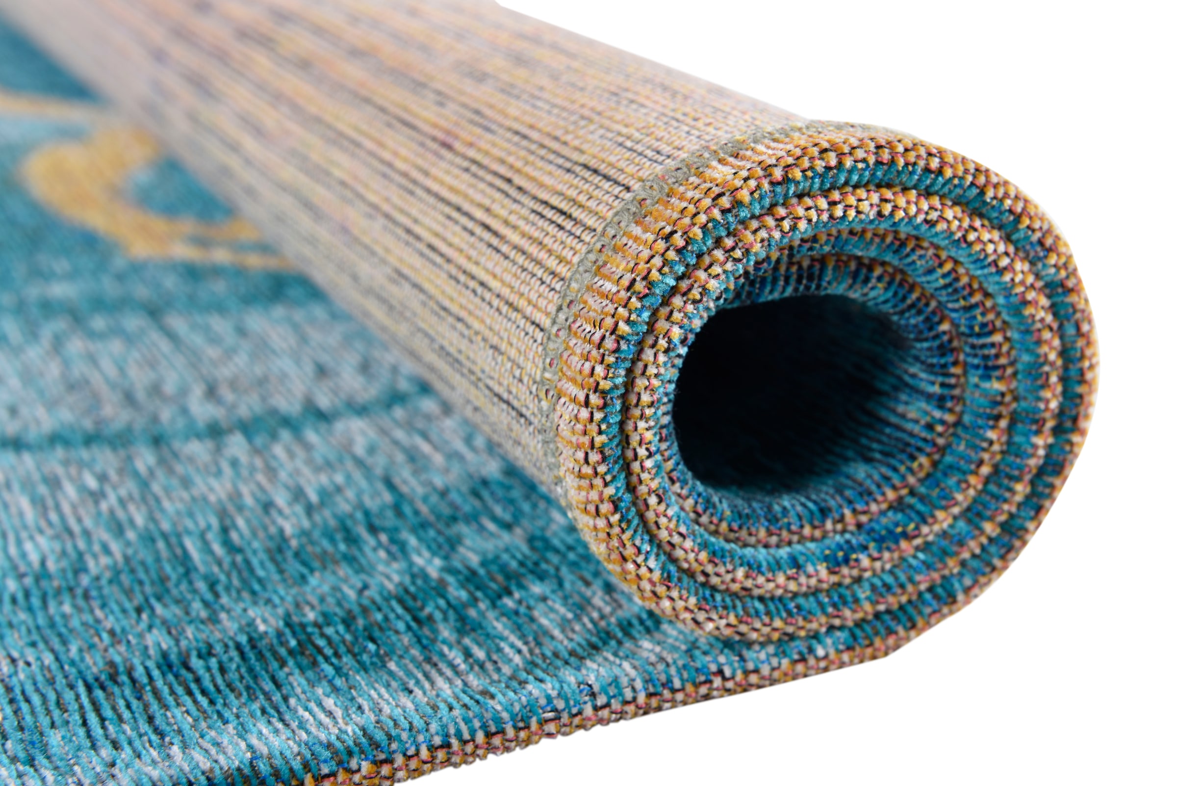 Gino Falcone Teppich »Cosima-110« rechteckig 3 mm Höhe flachgeweber Jaquard-Teppich, mit Chenillegarn, modernes Design