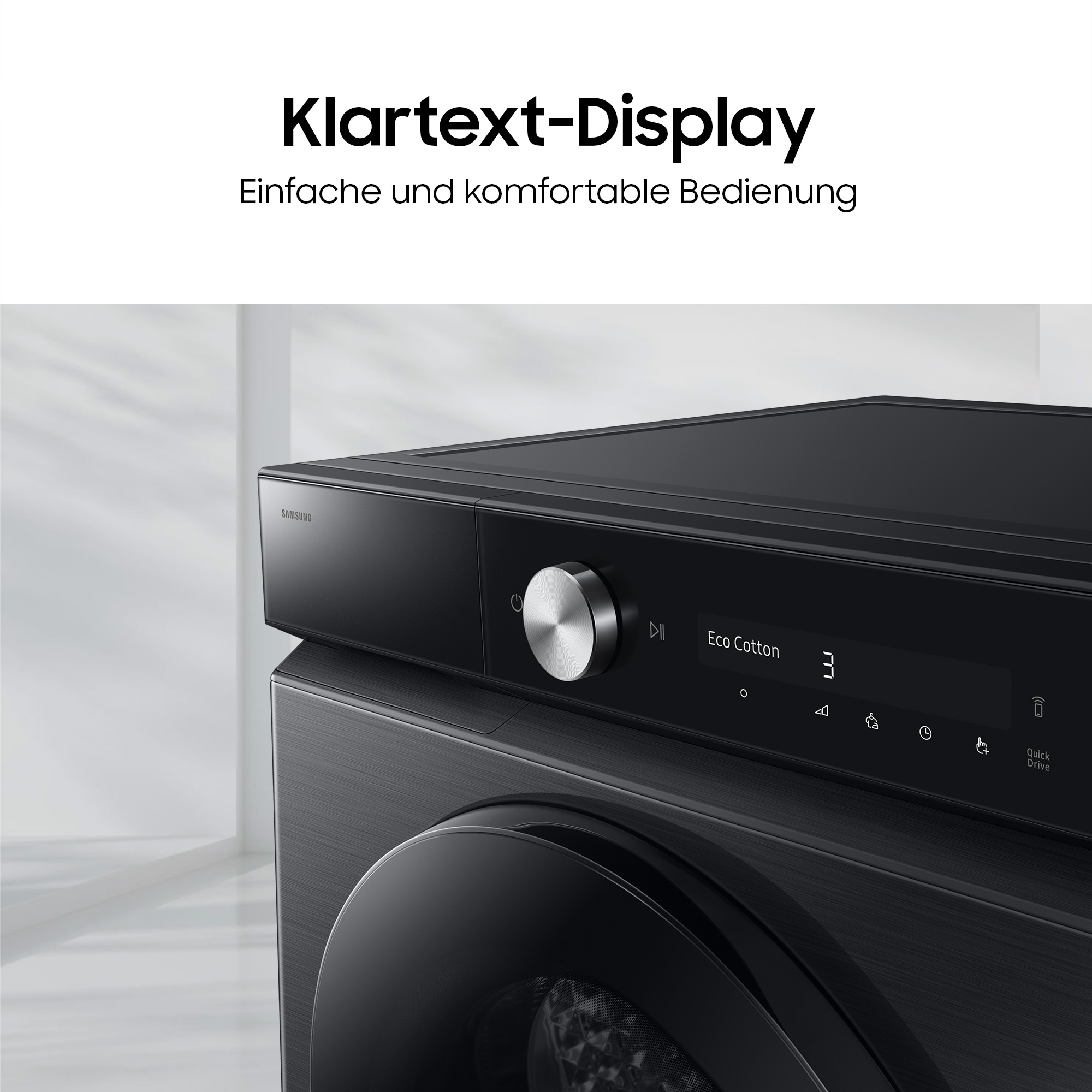 Samsung Wärmepumpentrockner »DV90DB7845GBU2« DV7400D QuickDriveᵀᴹ Option ‑ Spart bis zu 35 % Zeit