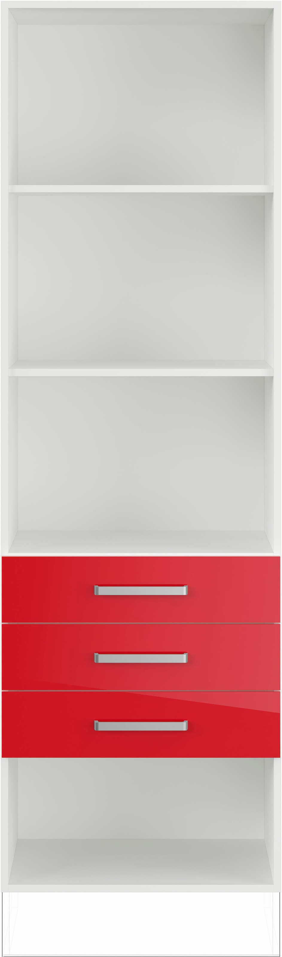 IMPULS KÜCHEN Seitenschrank »"Turin", Breite/Höhe: 60/190,7 cm, mit Soft-Close«, vormontiert, mit Schubkästen, mit verstellbaren Fachböden