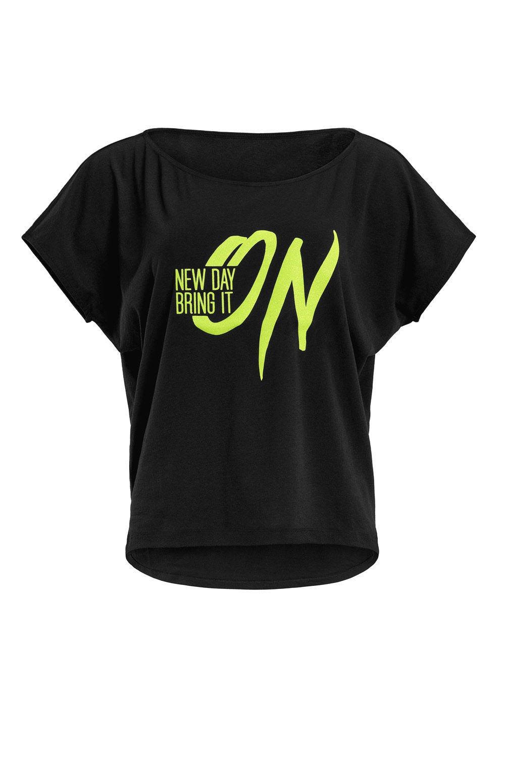 Winshape Oversize-Shirt »MCT002 ultra leicht«, mit Neon gelbem Glitzer- Aufdruck bei ♕
