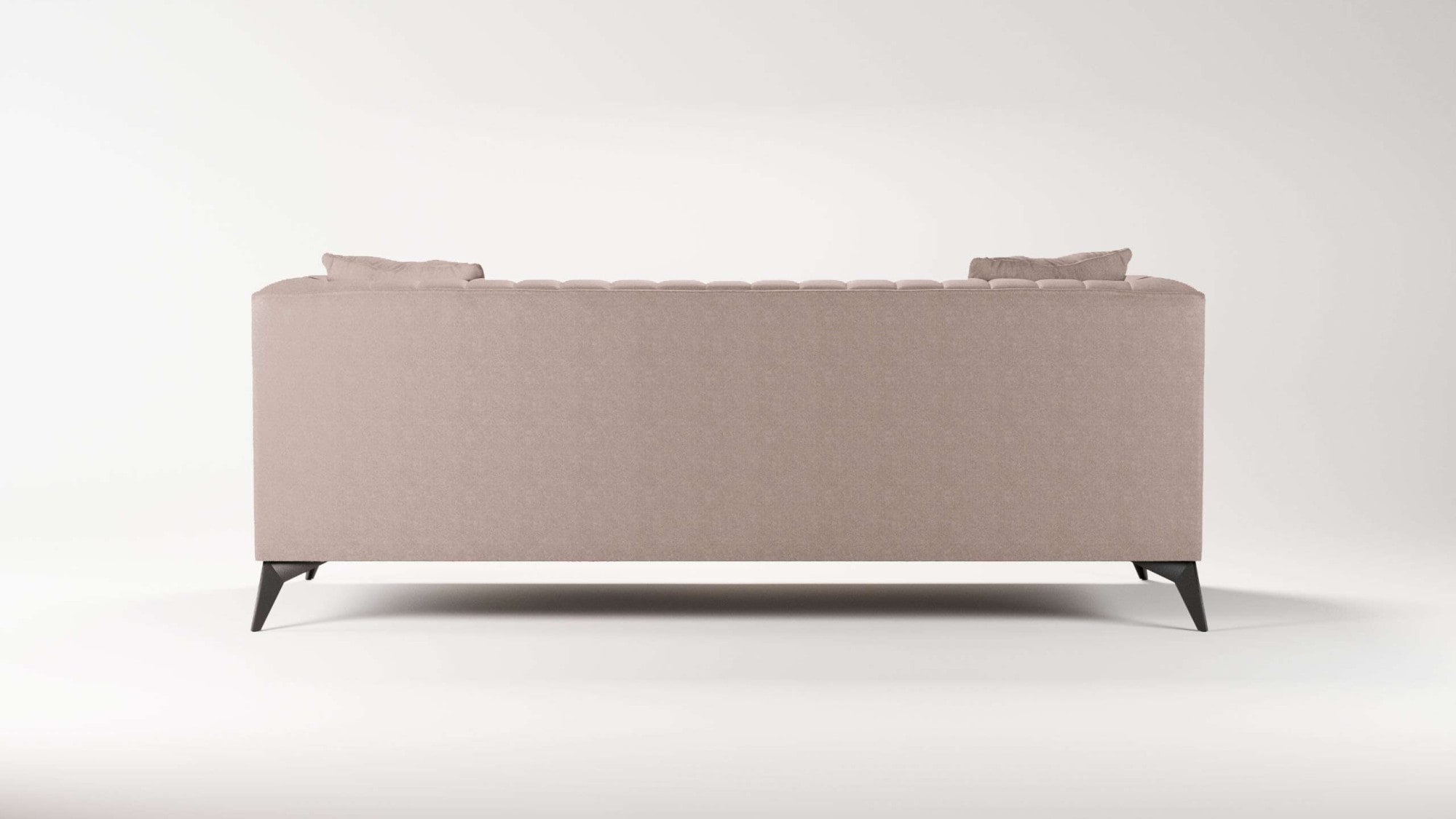 Places of Style 3-Sitzer »MATTHEW elegantes Designsofa, Maße B/T/H: 201/86/74 cm«, feine Steppung im Rückenbereich, lose Sitzkissen, incl. Zierkissen