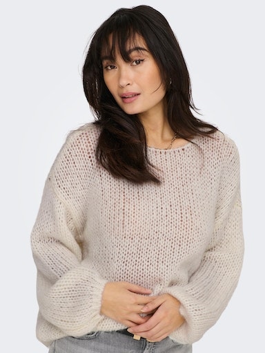 ONLY Rundhalspullover »ONLNORDIC LIFE LS O-NECK KNT NOOS«