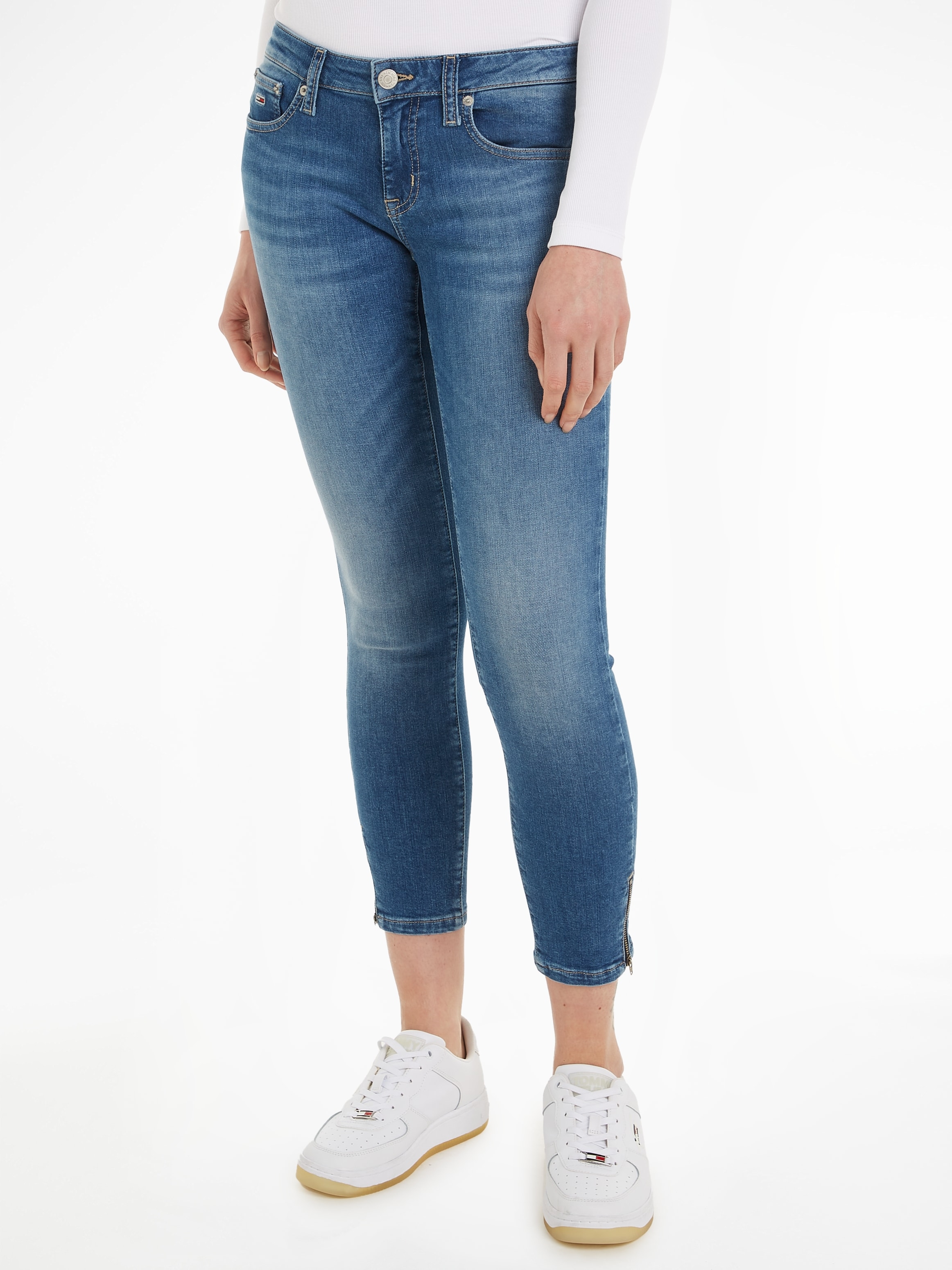 Skinny-fit-Jeans »LW SKN ANK ZIP AH1230«, mit Logostickerei