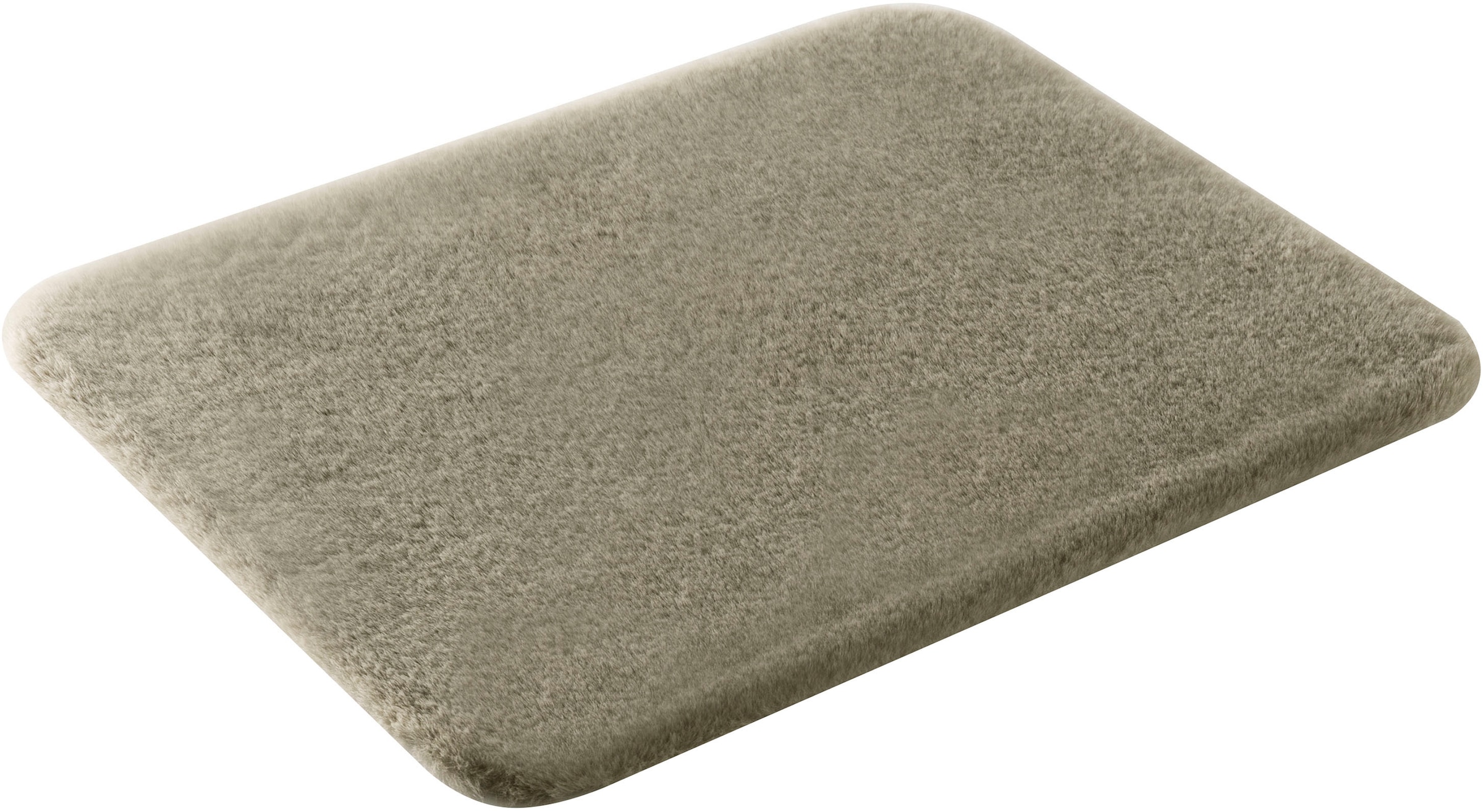 my home Badematte »Valeria, Kaninchenfell-Haptik« Höhe 20 mm rutschhemmend beschichtet fußbodenheizungsgeeignet | strapazierfähig Kunstfell, weicher Badteppich