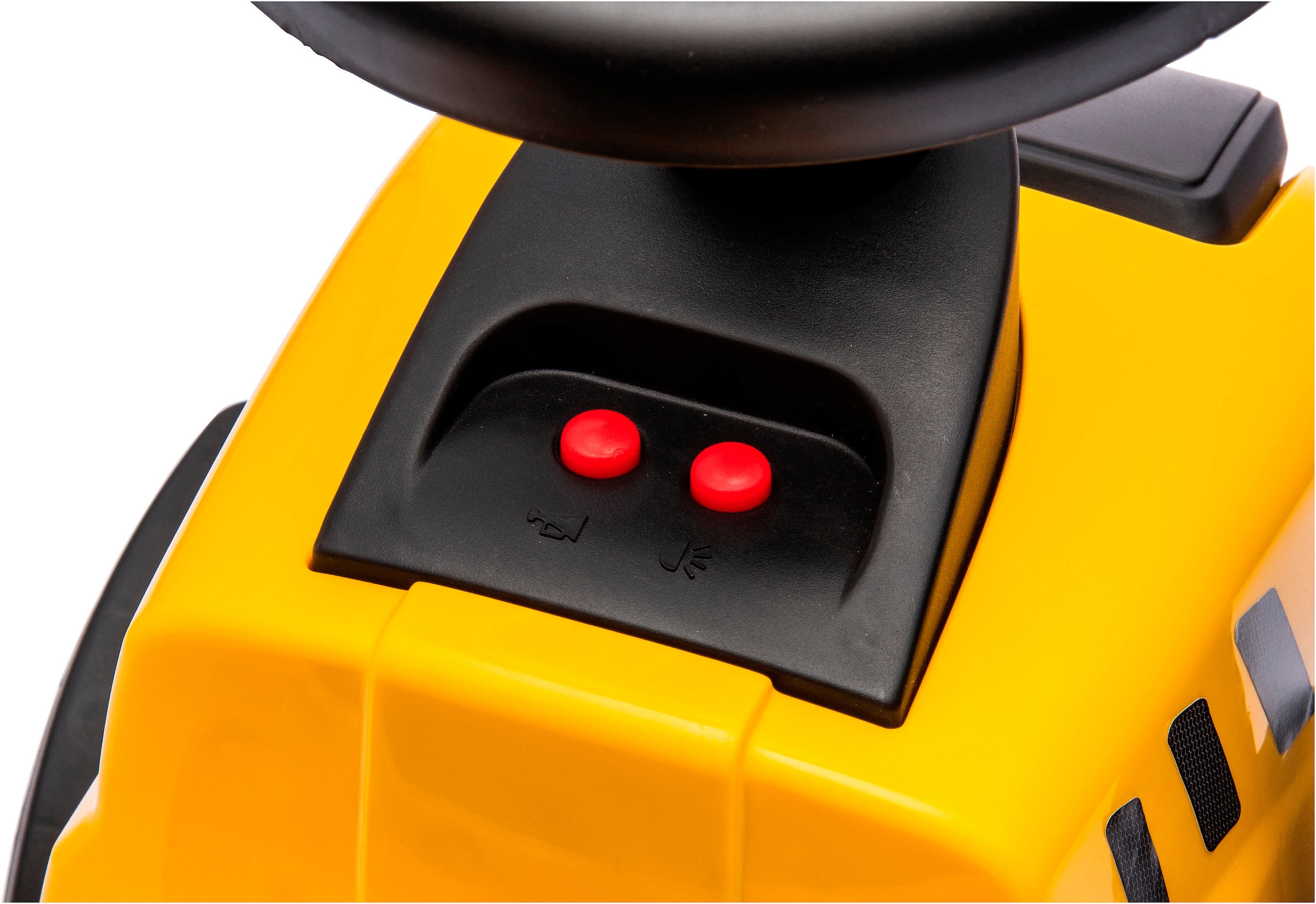 Jamara Rutscher »Caterpillar Traktor mit Anhänger 2in1, gelb« mit Licht- und Soundeffekten sowie Hupe