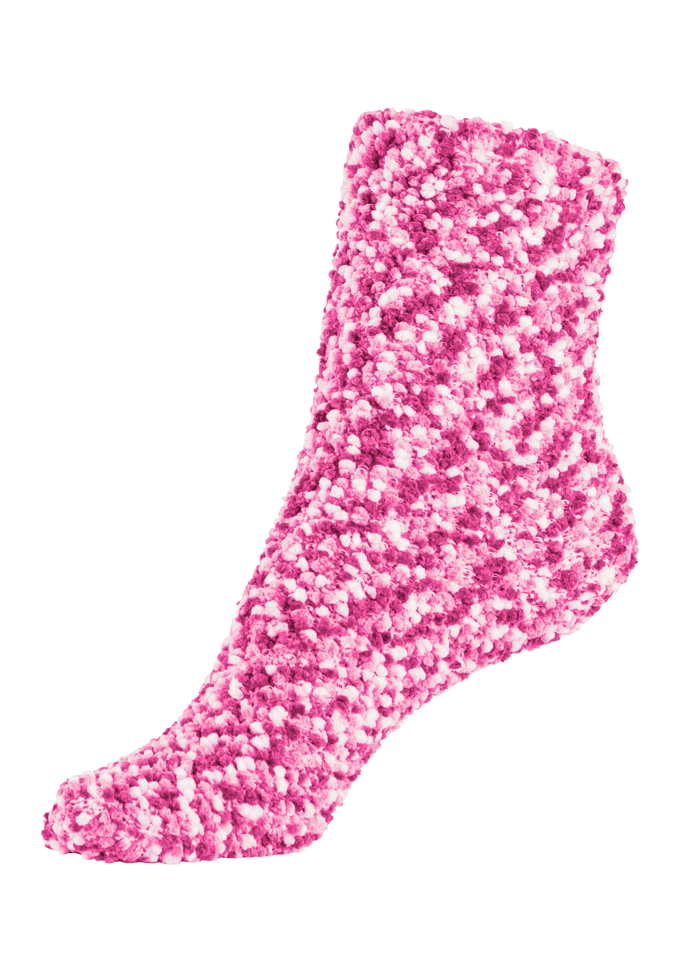 Lavana Kuschelsocken, (Packung, 5 Paar), Multifarbe Bettsocken mit weichem Noppengarn