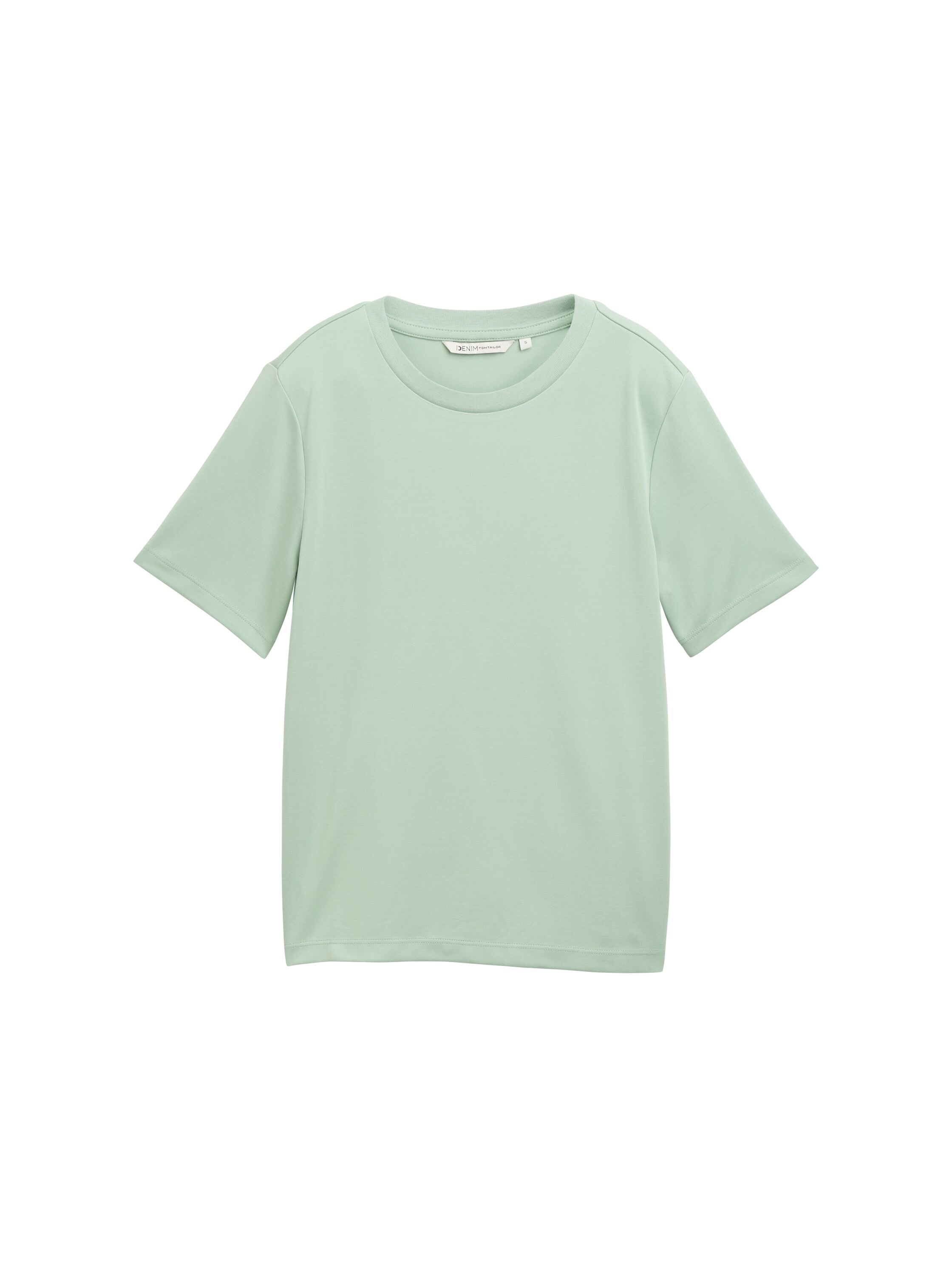 TOM TAILOR Denim Rundhalsshirt, mit Rundhalsausschnitt