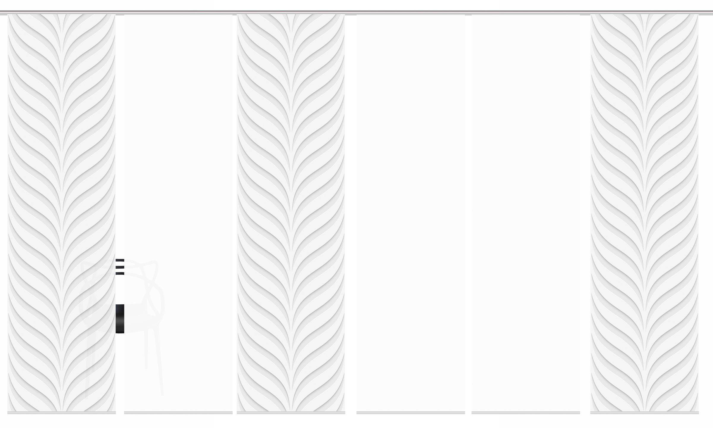 HOME WOHNIDEEN Schiebegardine »MURRAY 6er SET«, (6 St.), Schiebevorhang Digidruck 6er Set MURRAY