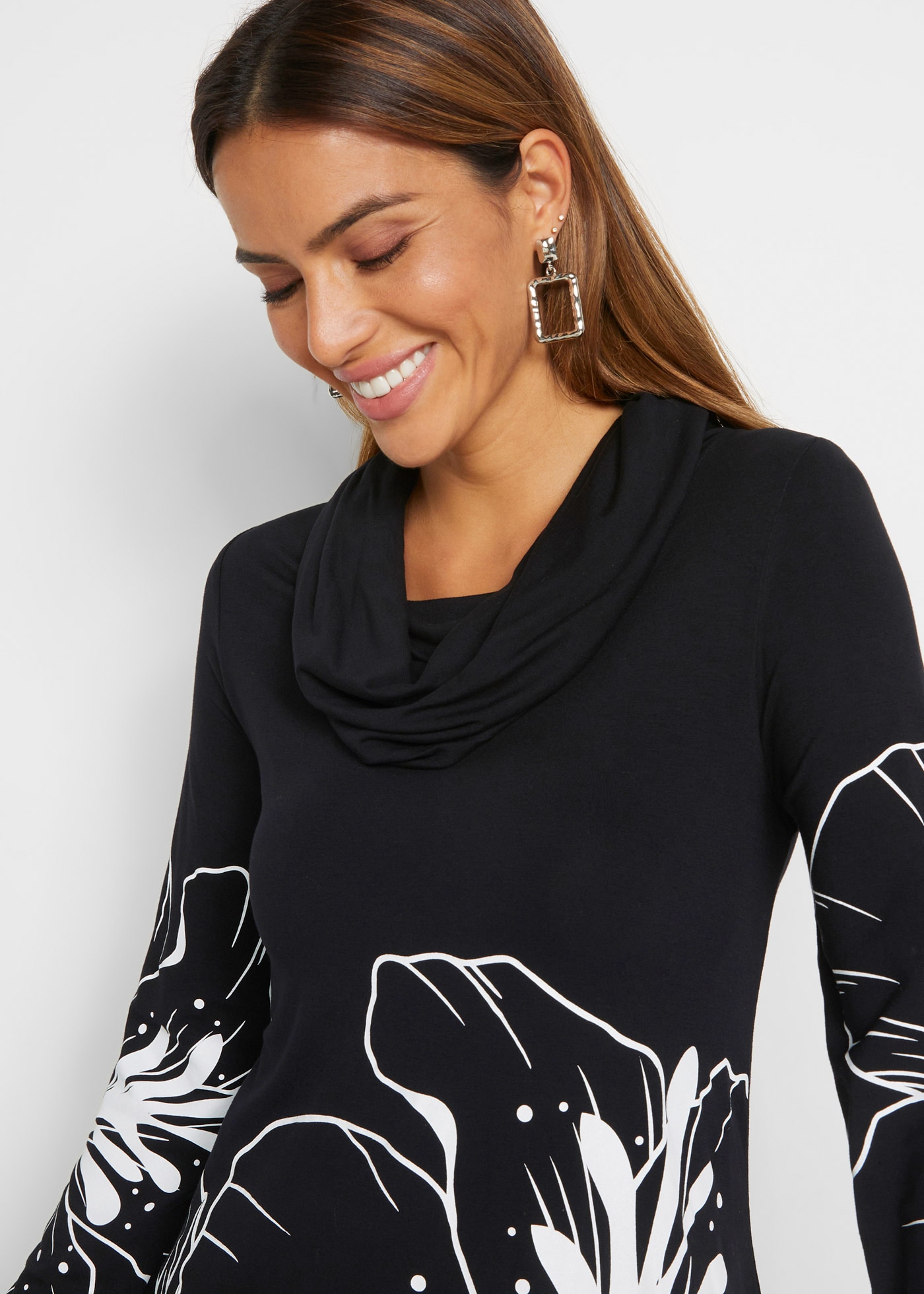 bonprix Longshirt Longshirt mit Rollkragen