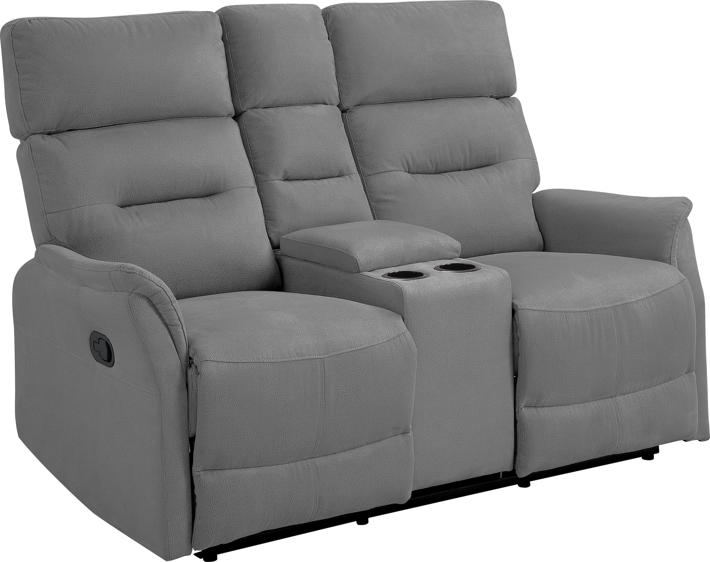 ATLANTIC home collection 2-Sitzer »Falk«, Zwei Relaxfunktionen, Mittelkosole mit Stauraum und Getränkehalter