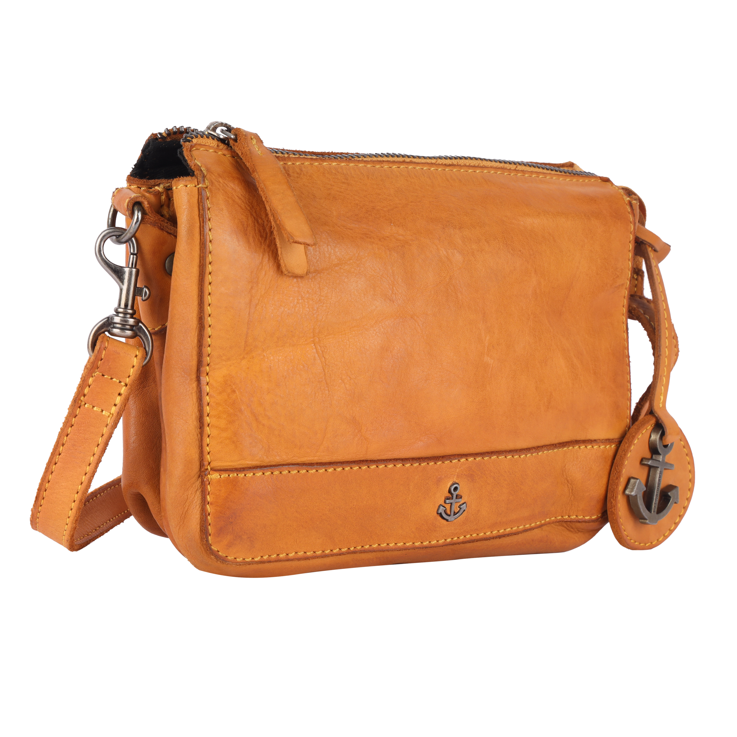 HARBOUR 2nd Umhängetasche »Tiani«, Schultertasche Handtasche Damen Tasche Damen mit Logoanhänger