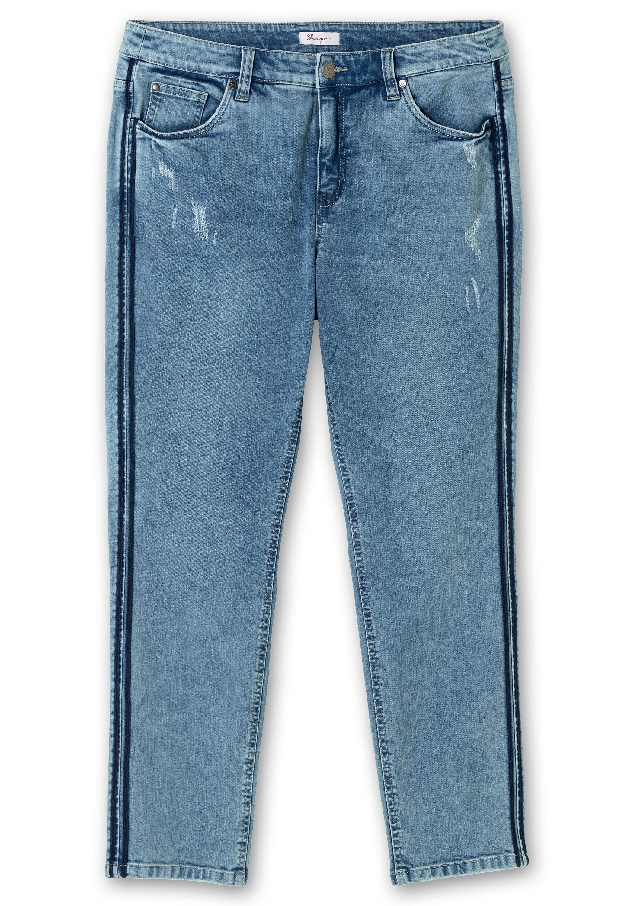 Sheego Stretch-Jeans »Jeans mit seitlichen Galonstreifen«