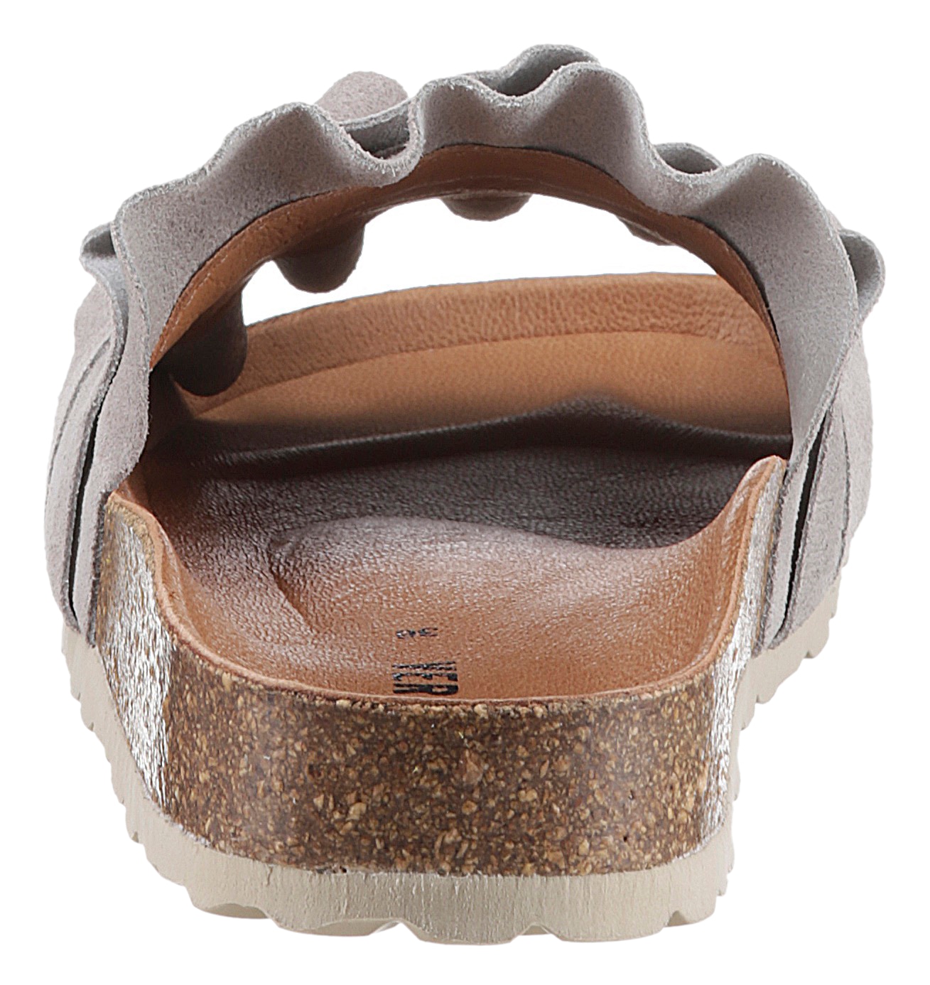 VERBENAS Pantolette »Rocio Roda«  Sommerschuh, Flat mit geschwungenen Laschenstoff
