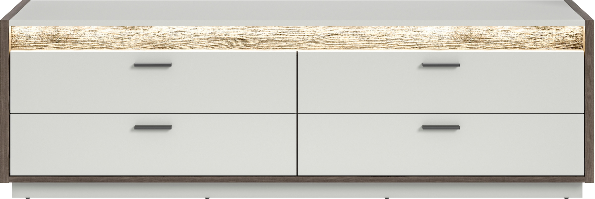 INOSIGN Lowboard »Treviso, Breite 187cm, inkl. Frontbeleuchtung, 4 Schubkästen«, TV-Board, Mediamöbel, TV-Bank, Fernsehschrank, Wohnzimmerschrank