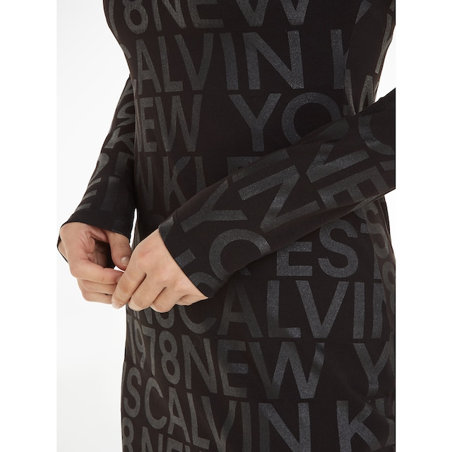 Calvin Klein Jeans Minikleid »LOGO AOP LONG SLEEVE DRESS« bei ♕