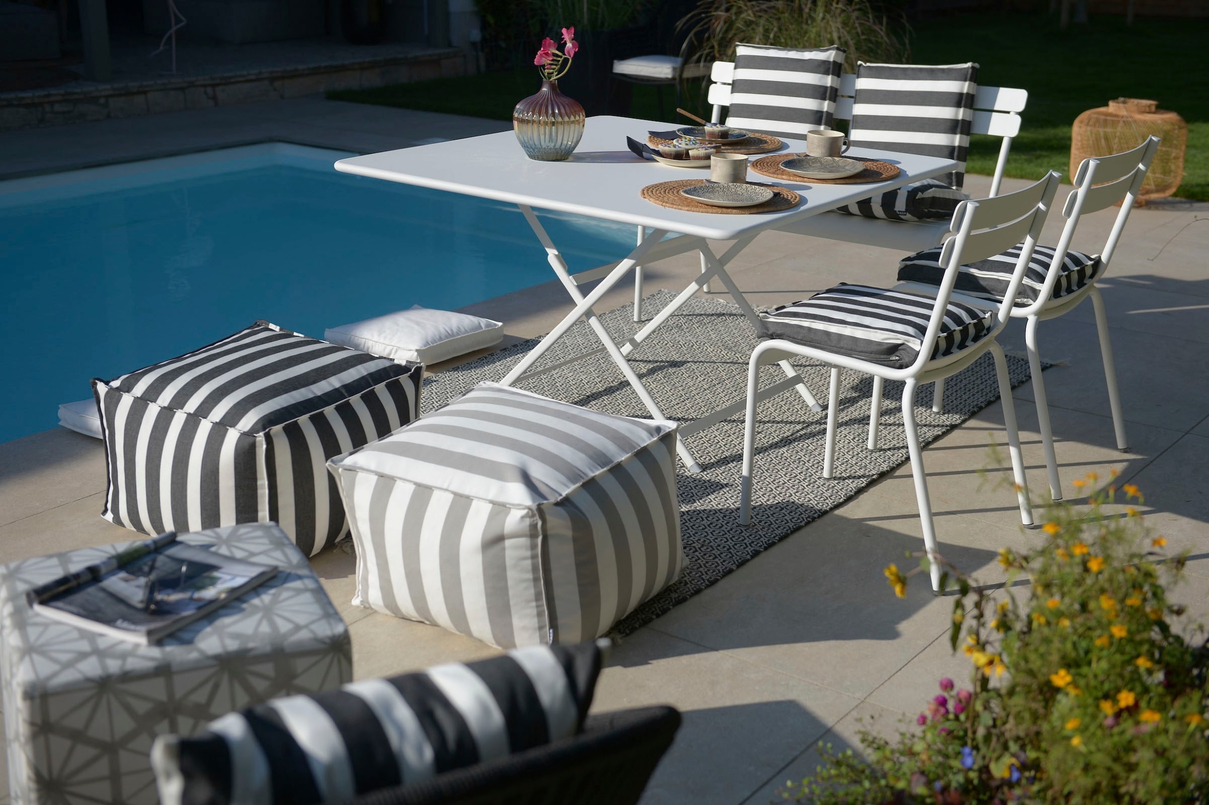 H.O.C.K. Sitzkissen »Classic Streifen« mit Streifen