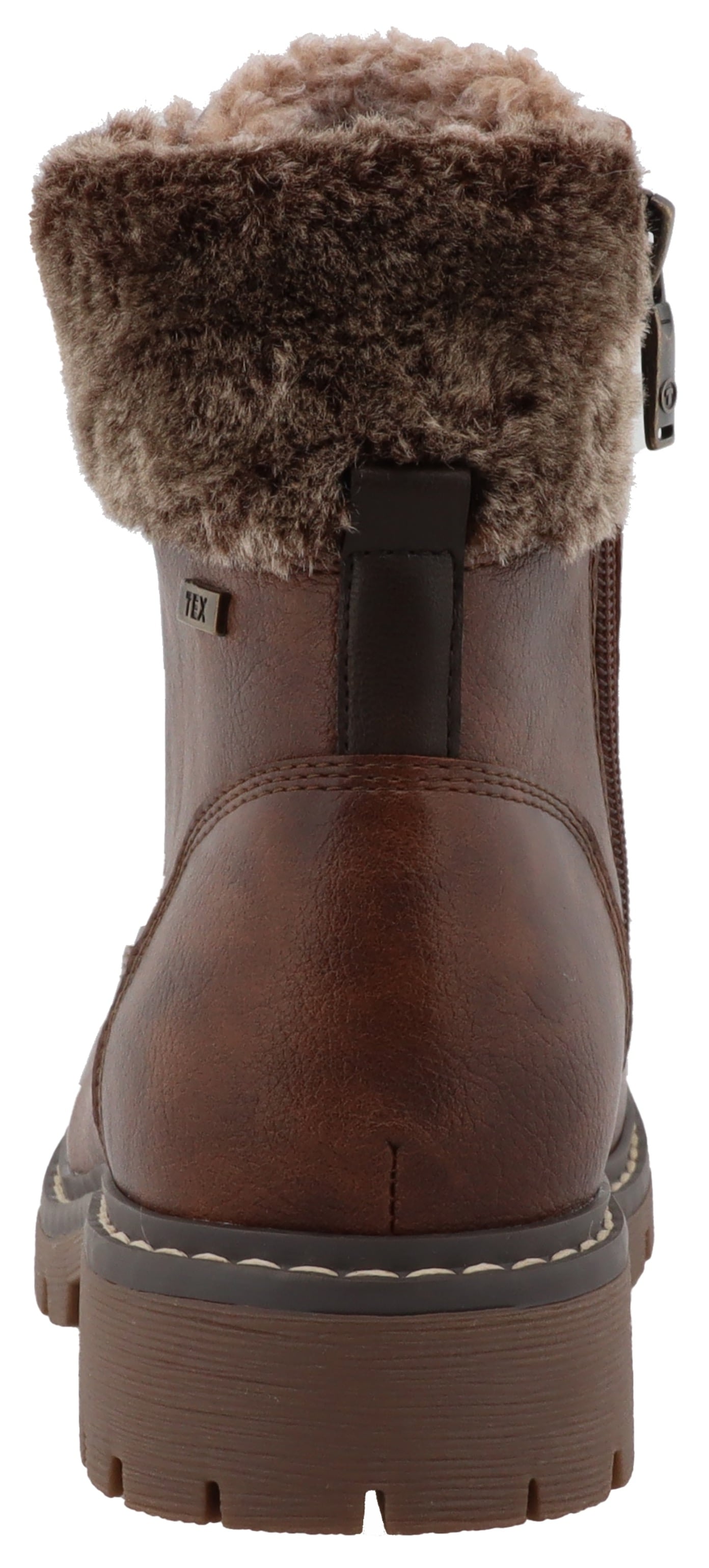 TOM TAILOR Winterboots, Blockabsatz, Winterstiefelette, Schnürboots in bequemer Form