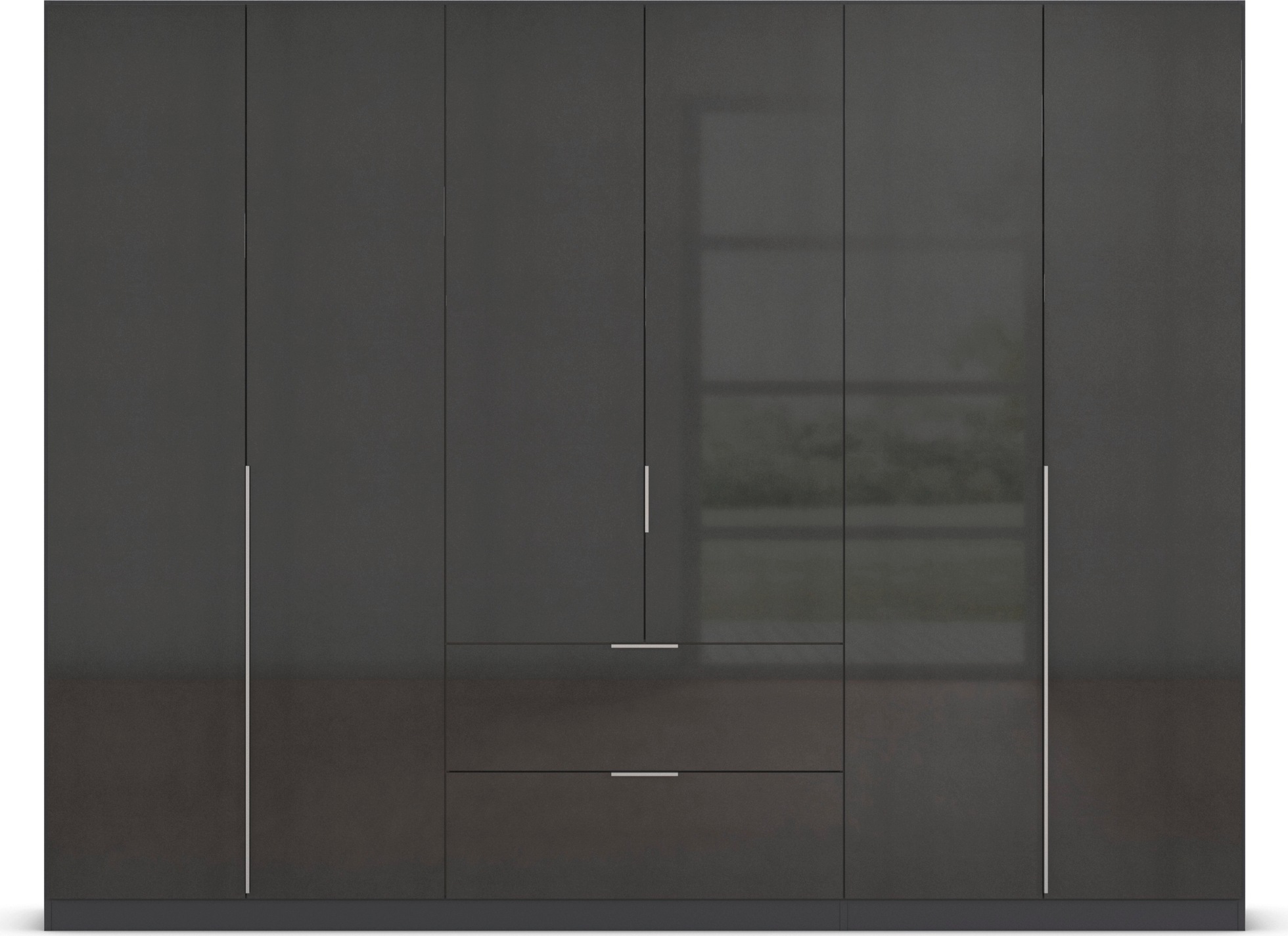 rauch Drehtürenschrank »Kleiderschrank Schrank Garderobe AGORDO mit Dekor- oder Hochglanzfront«, (in zwei Griff-Farben mit Dekor- oder Hochglanzfront), mit Außenschubkästen, in 6 Breiten und 2 Höhen MADE IN GERMANY
