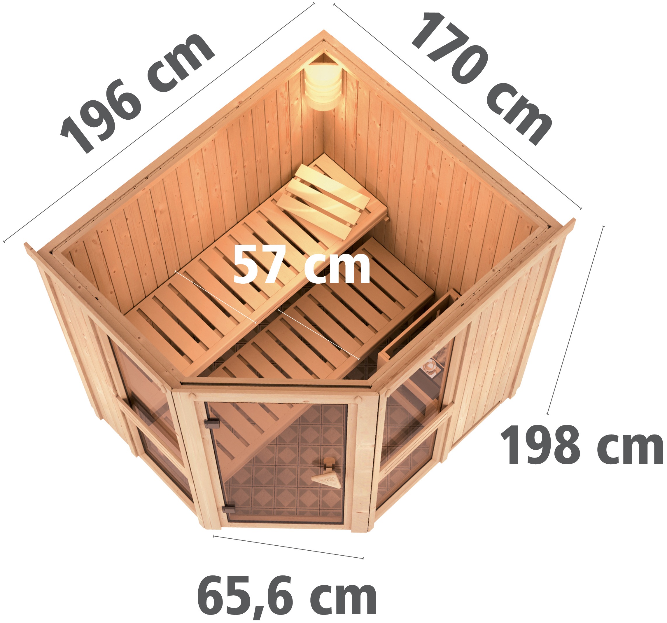 Karibu Sauna »Aline 1« Set,  ohne Ofen