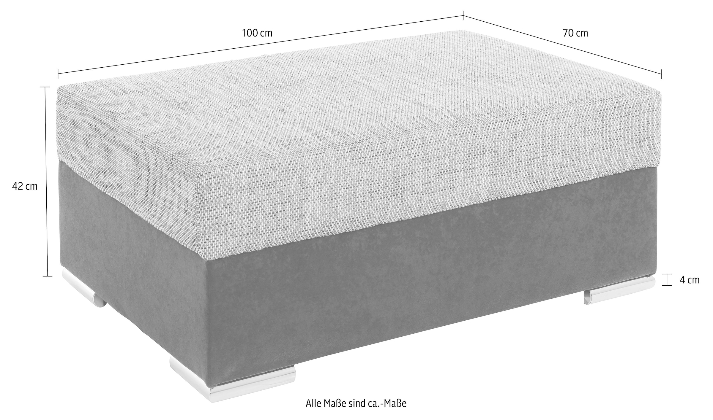 COLLECTION AB Hocker »John«, Frei im Raum stellbar, wahlweise mit Federkern