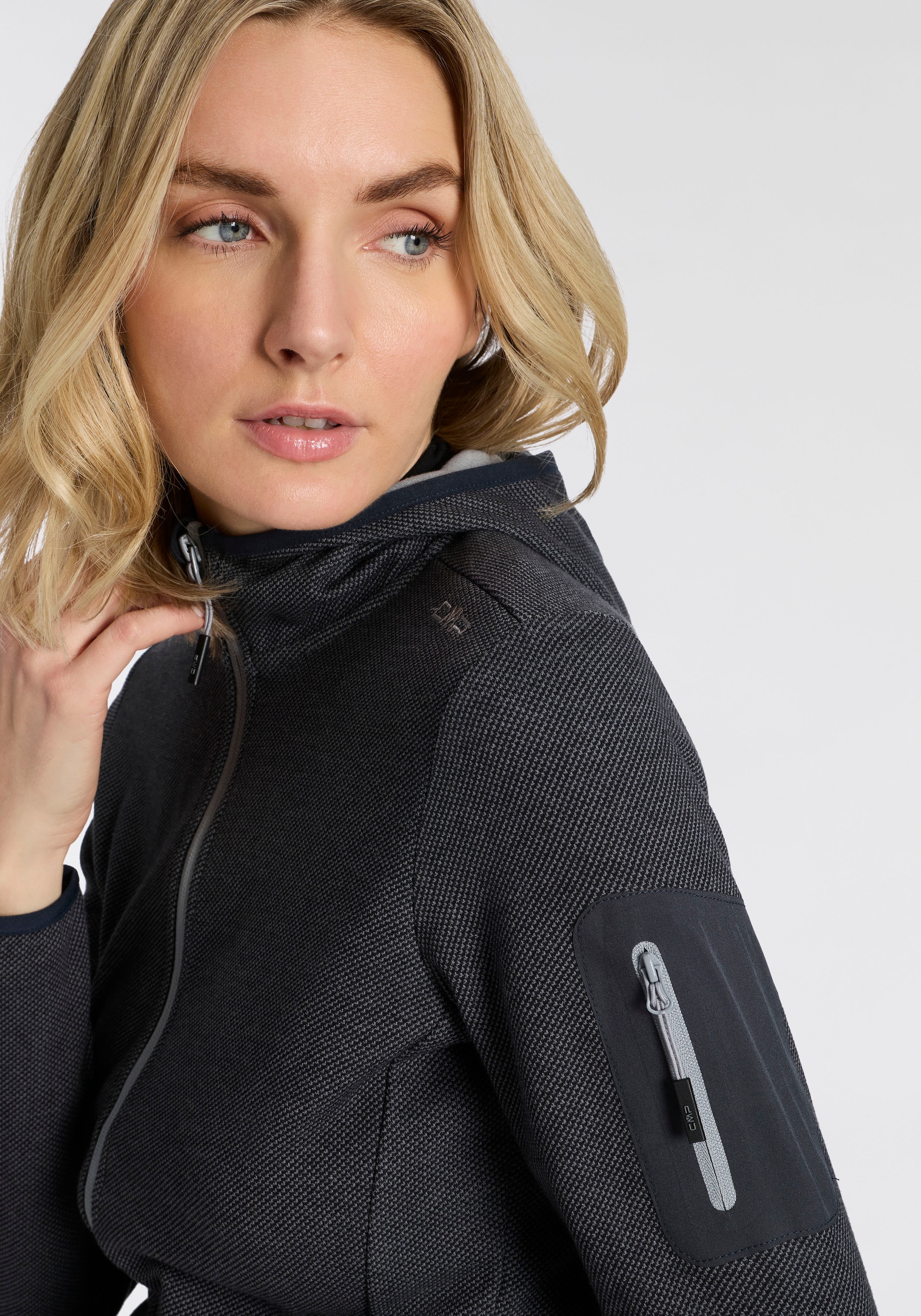 CMP Strickfleecejacke für sportliche Aktivitäten und Outdoor, Übergangsjacke