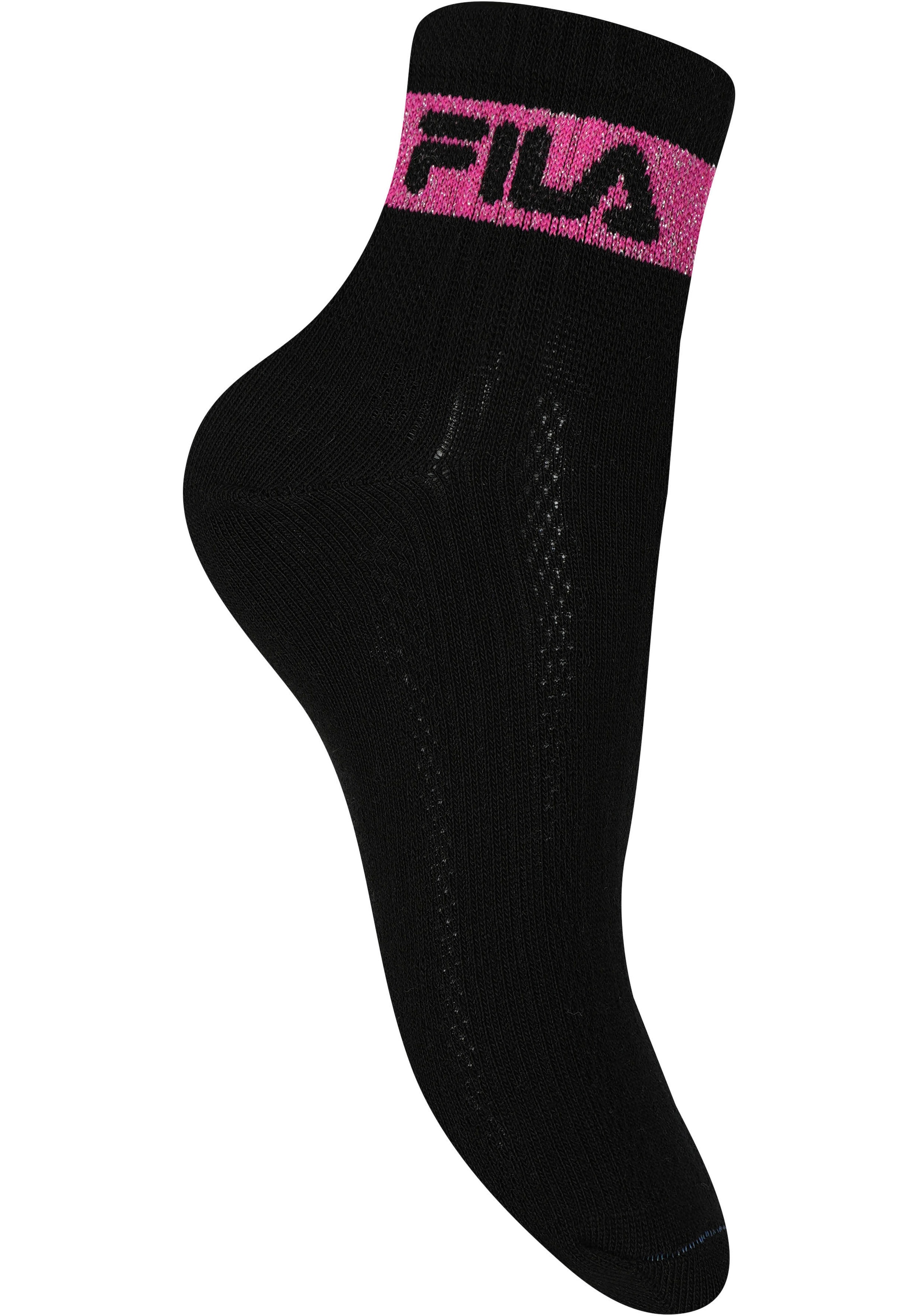 Fila Kurzsocken »WOMAN QUARTER SOCKS«, (6 Paar), mit gerippter Knöchelpartie
