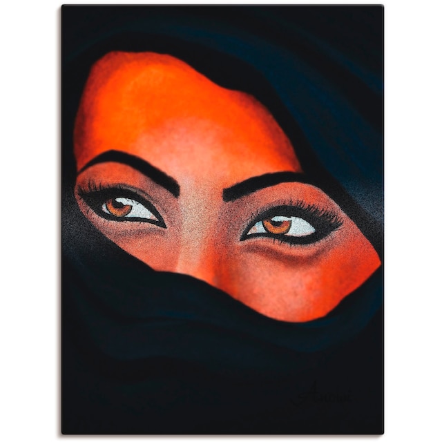 Artland Wandbild »Tuareg - Der Sand auf deiner Haut«, Frau, (1 St.), als  Leinwandbild, Wandaufkleber in verschied. Größen auf Rechnung bestellen