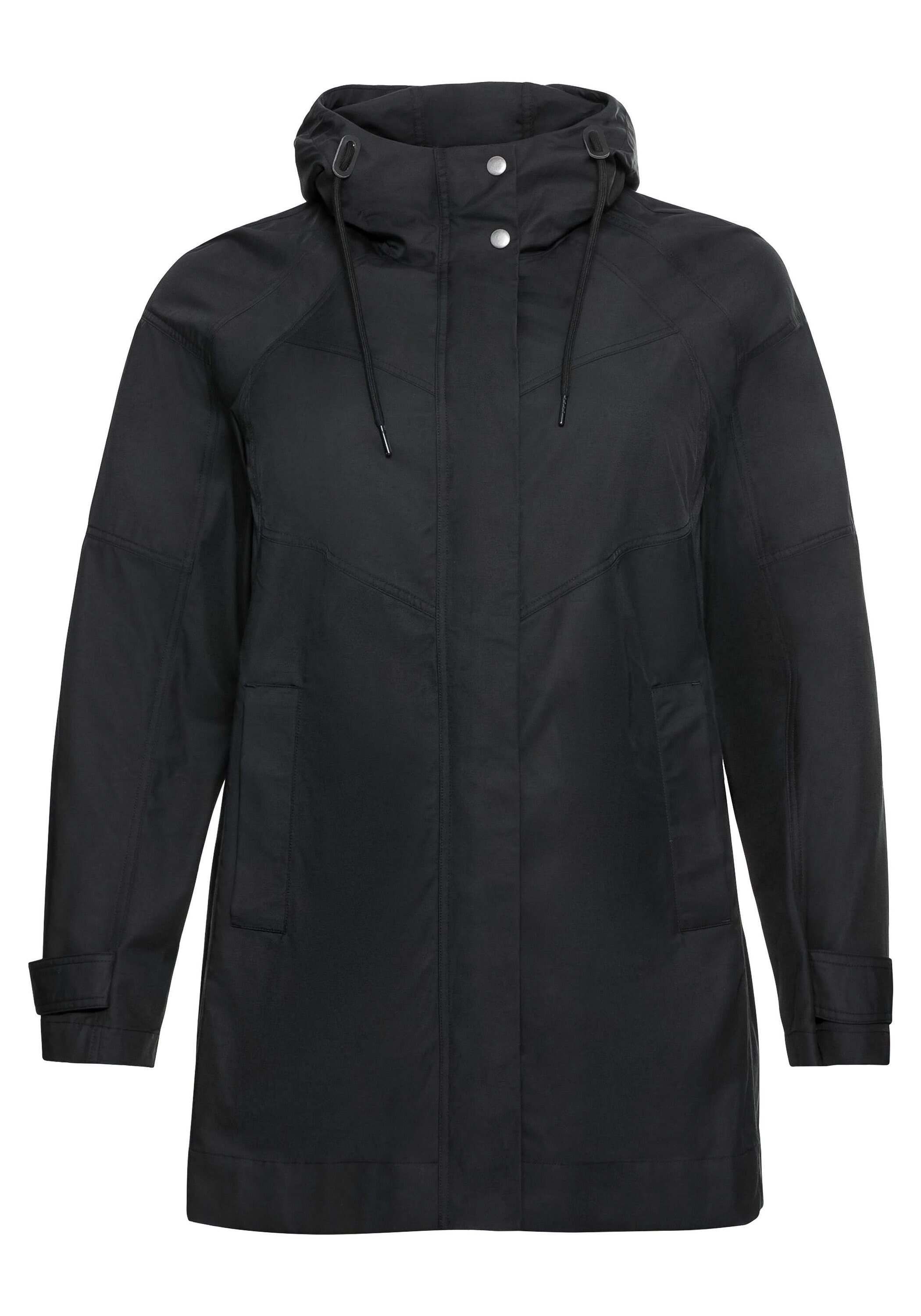 Sheego Outdoorjacke »Outdoorjacke aus wasserabweisendem Material-Mix«, mit Kapuze, aus wasserabweisendem Material-Mix