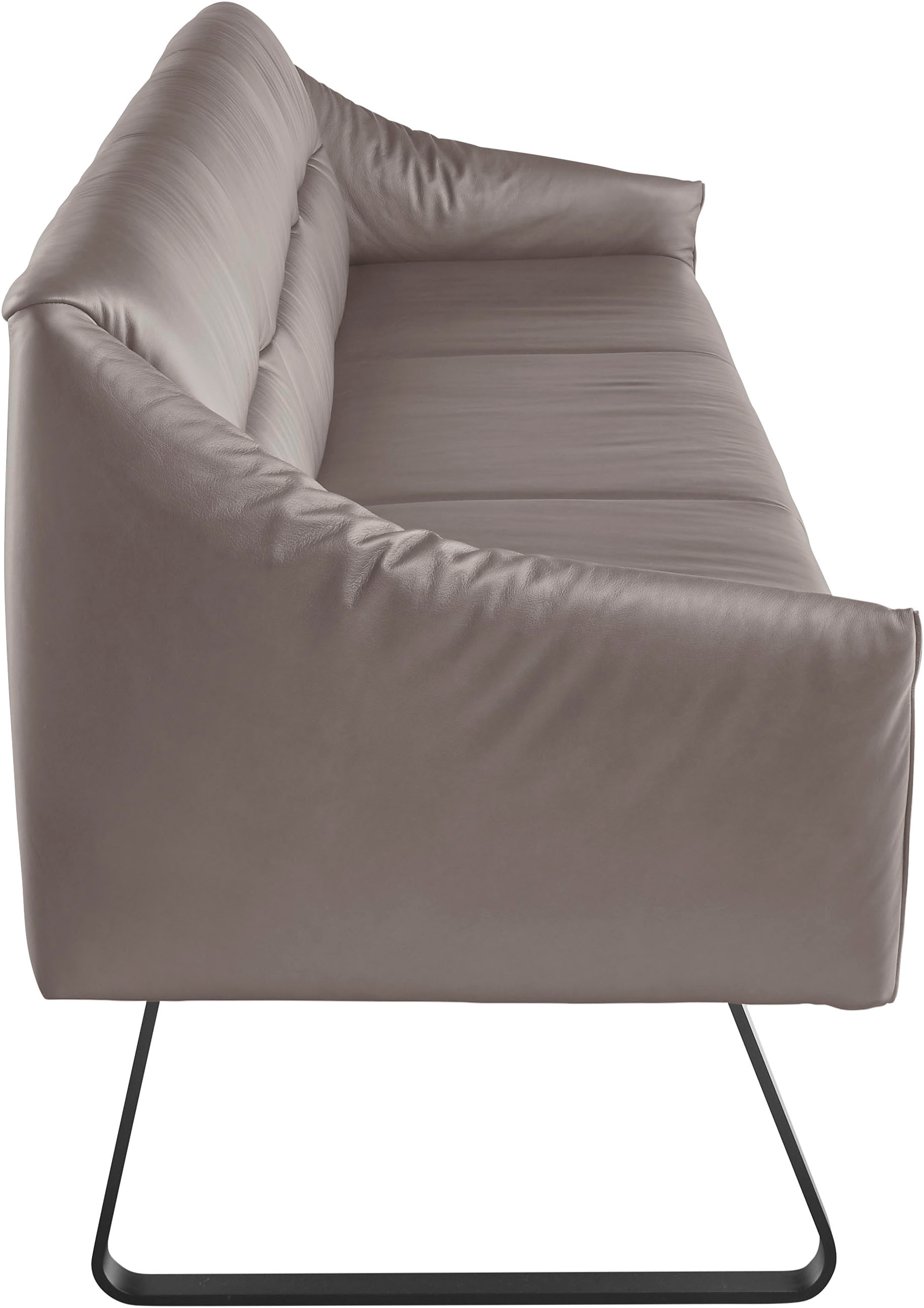 Musterring Essbank »JustB! SP500« 1 Stk. tlg. Metallkufe schwarz, verschiedene Farben, Breite 220 oder 250 cm