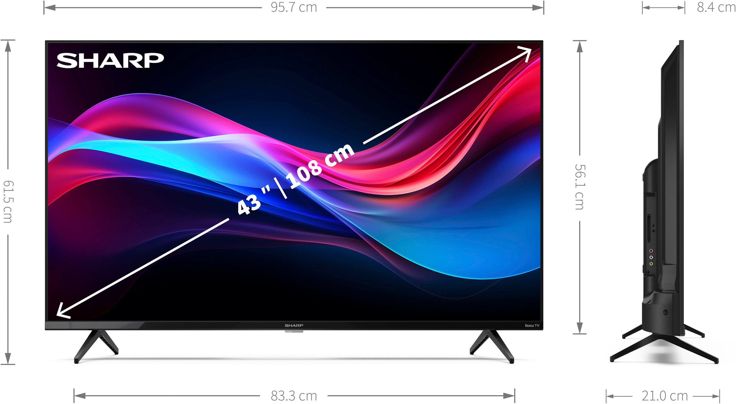 Sharp LED-Fernseher »4T-C43GJx«, 4K Ultra HD, Smart-TV