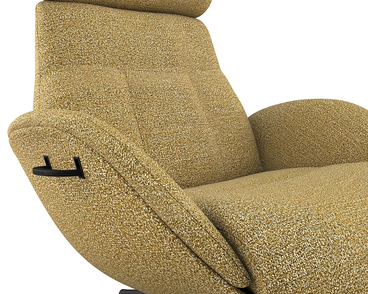 FLEXLUX Relaxsessel »Relaxchairs Elegant«, Premium Komfort, Rücken- & Kopfteilverstellung, drehbar, Fuß schwarz