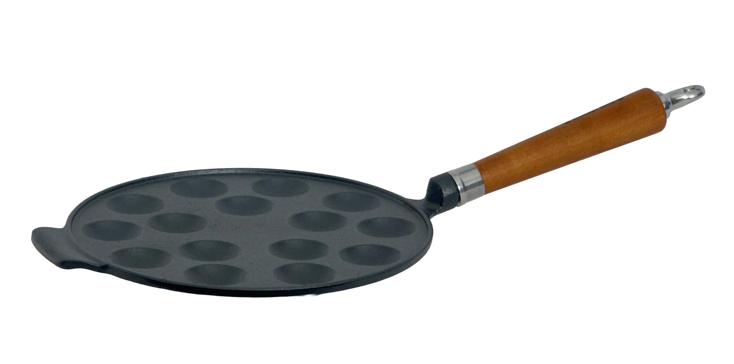 Ronneby Bruk Poffertjespfanne »Maestro Poffertjes-Pfanne, Ø 24 cm, mit Holzgriff« Gusseisen 1 tlg.