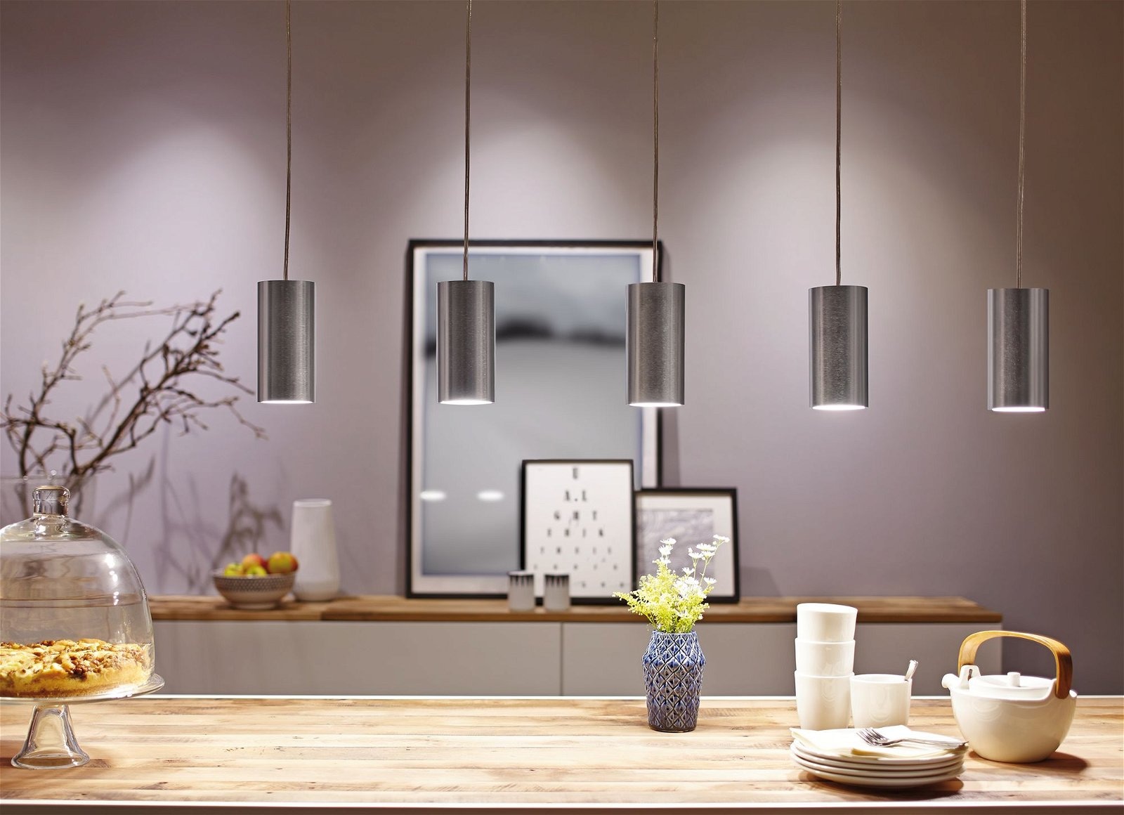 Paulmann Schienensystem-Leuchten »URail Pendel Barrel 370lm 6W 2700K 230V Chrom matt, Alu eloxiert 230V« LED-Modul 1 Stk. Warmweiß