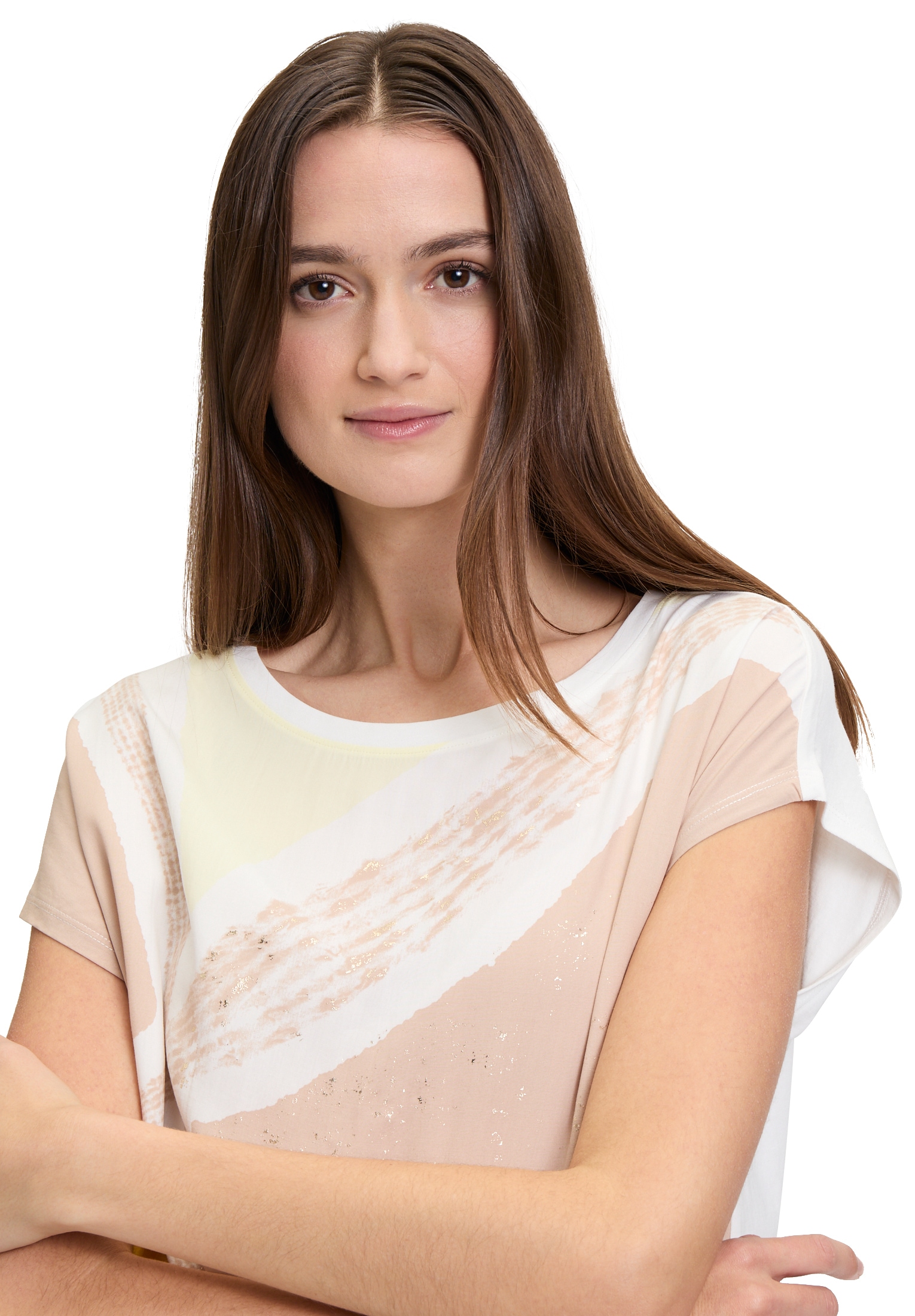 Betty&Co Kurzarmshirt »Casual-Shirt mit Print«