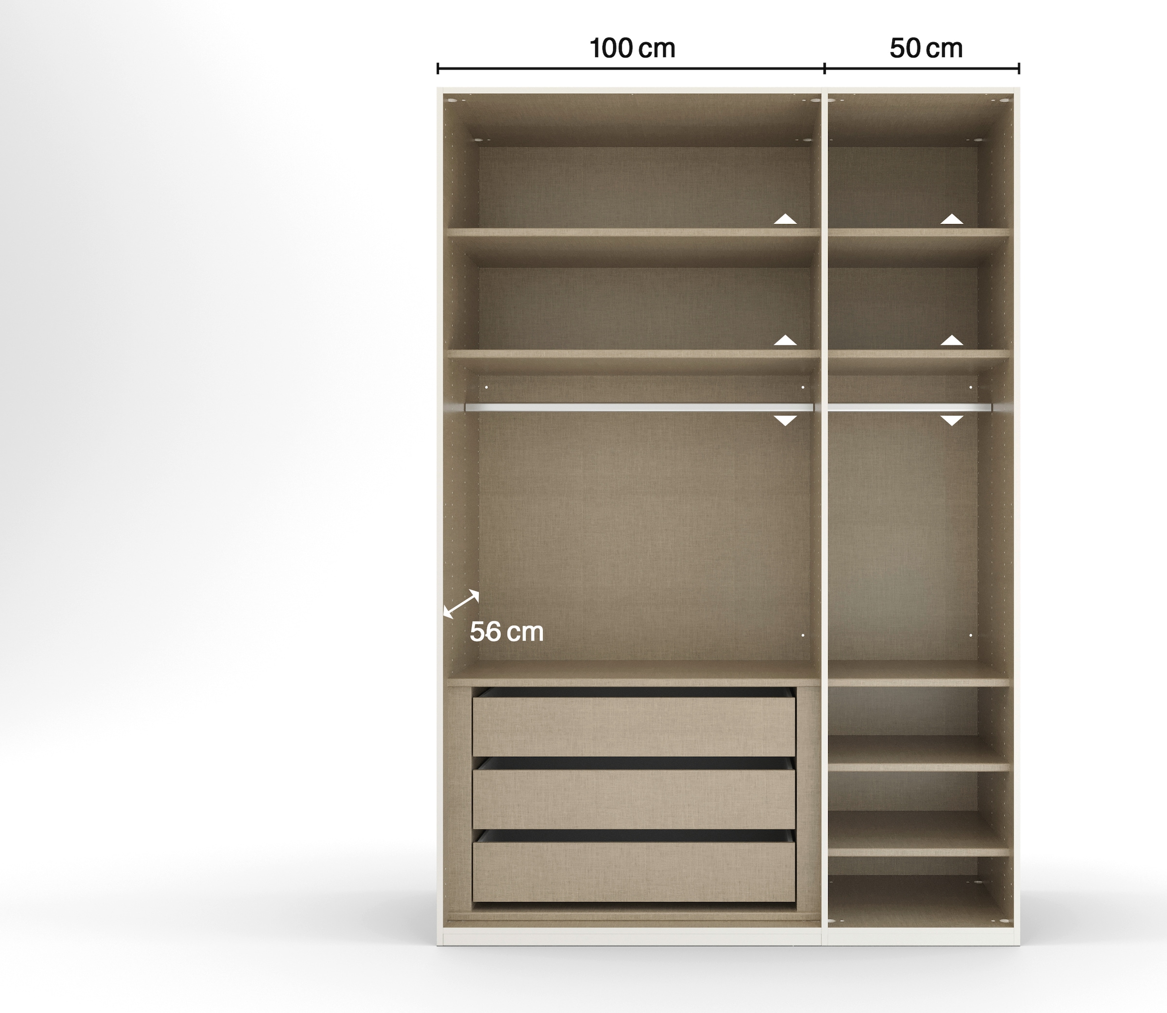 rauch Drehtürenschrank »Kleiderschrank Schrank Garderobe SKAT SHINE mit hochwertigem,«, transparentem Grauglas inkl. umfangreichem Zubehör MADE IN GERMANY