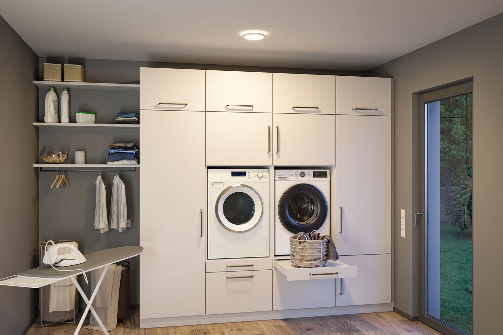 Paulmann LED Panel »LED Panel Atria Shine Backlight  IP44 rund 190mm 11,2W 850lm 4000K« 1 Stk. Neutralweiß