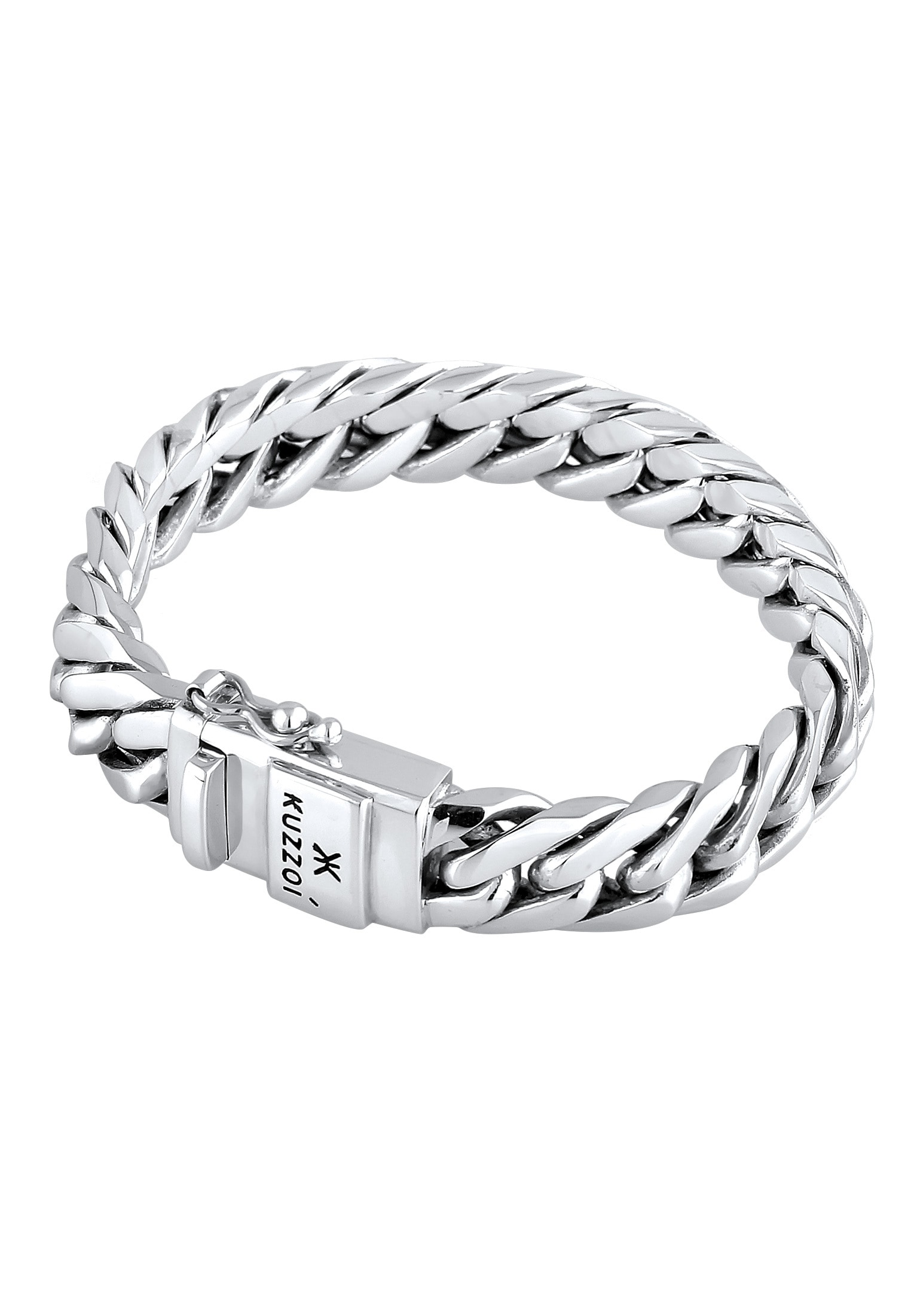 Kuzzoi Armkette »Armband Herren Panzerarmband Kastenverschluss 925er Silber«