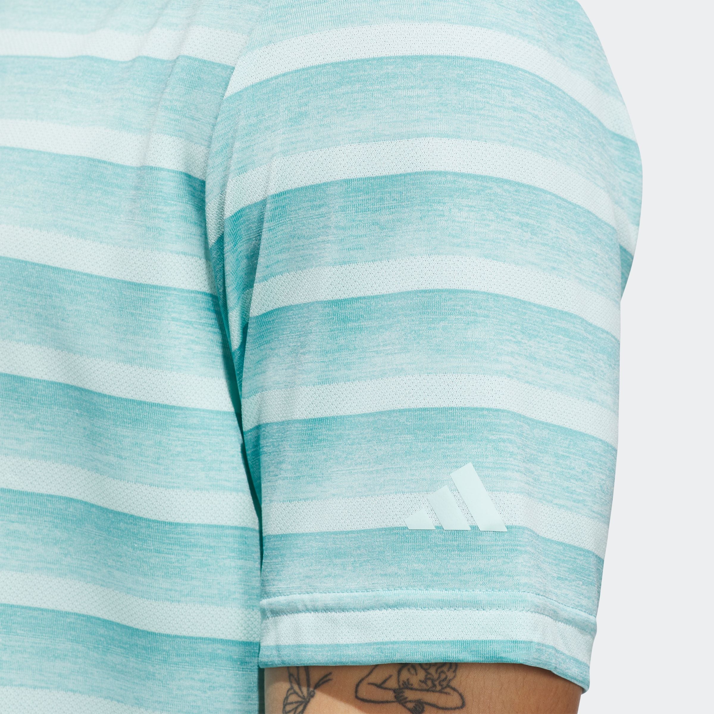 adidas Performance Poloshirt »2 COLOR STRIPE« klassischer Stil, mit Allover-Print, aus Pikeematerial