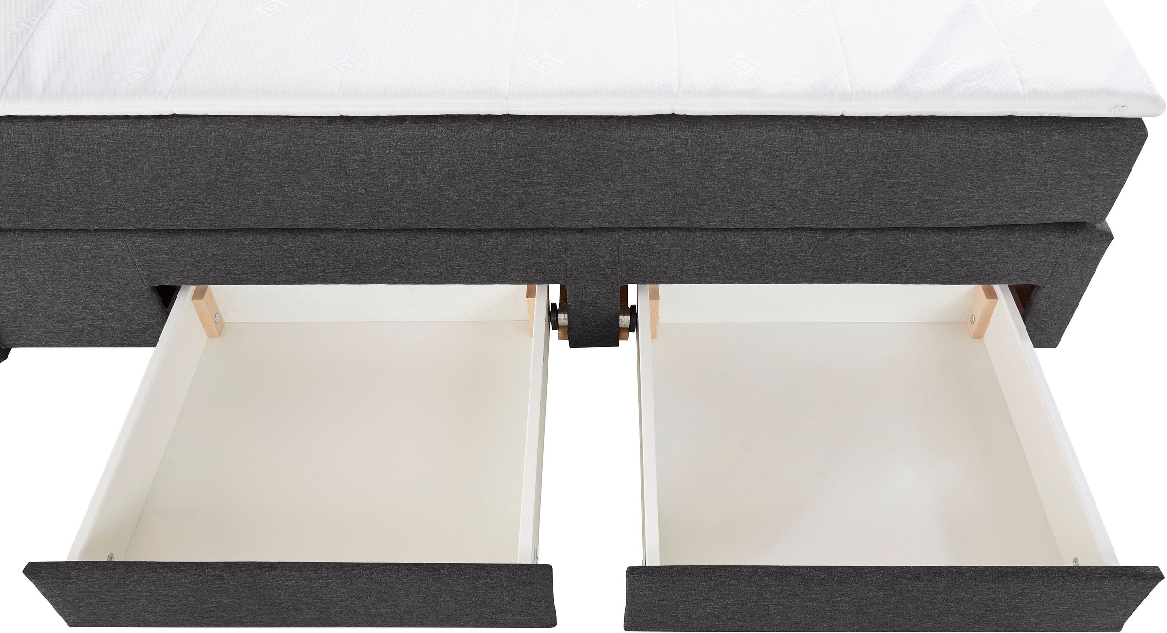 Home affaire Boxbett »Luan« Schubkästen, LED-Beleuchtung und Topper, in Breite 120 cm und 180 cm