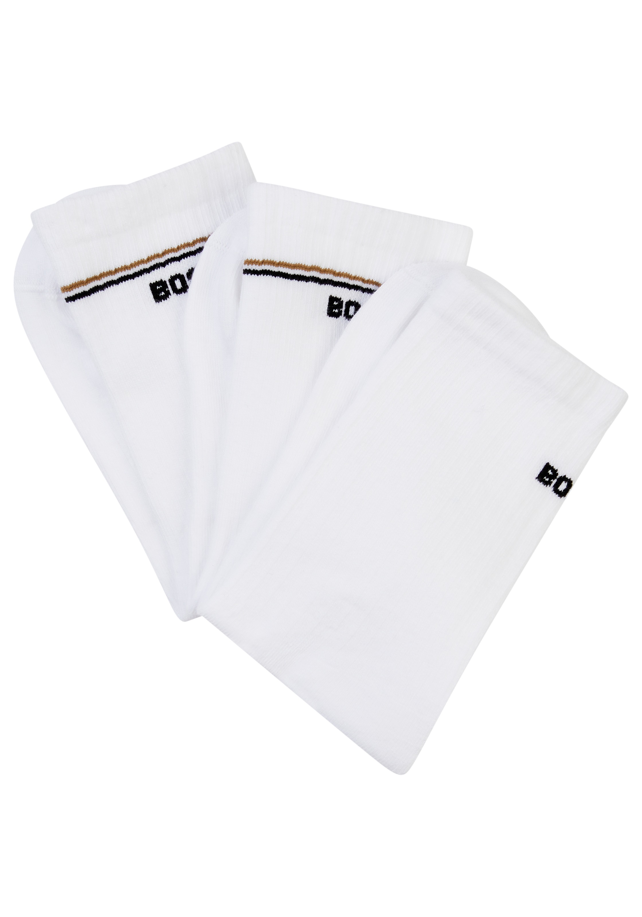 BOSS Basicsocken »3P QS Iconic CC SP W« 3 Stk. tlg. kontrastfarbene Details