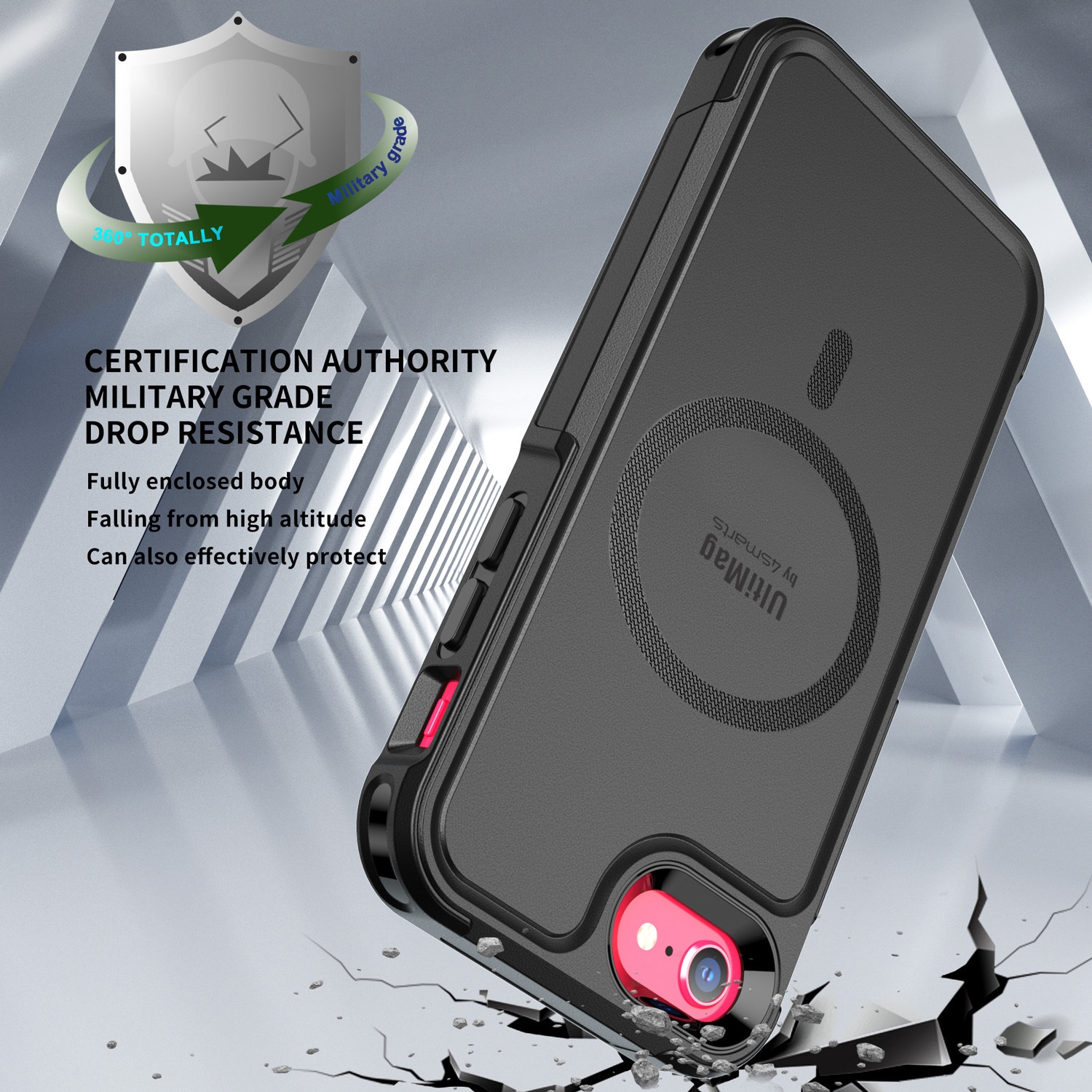 4smarts Handyhülle »Defend Case UltiMag für Apple iPhone 7/8/SE 20/SE 22«, Apple iPhone 7/8/SE 2020/SE 2022, Backcover, Schutzhülle, Handyschutzhülle, Case, Schutzcase, stoßfest
