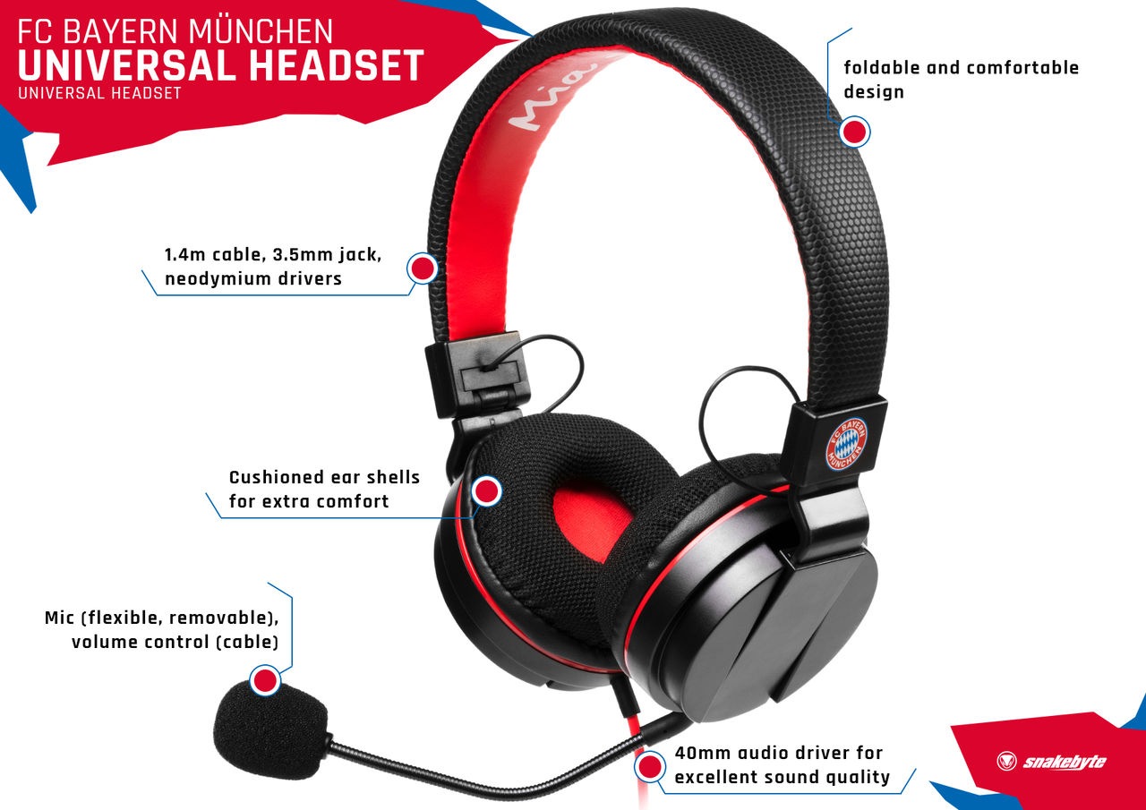 Snakebyte Headset »FC Bayern München Universal Headset«