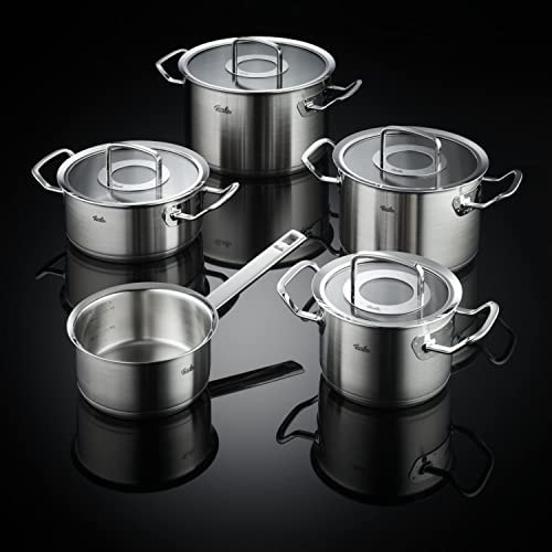 Fissler Topf-Set »Original-Profi Collection®« Set, Kochtopf 16/20/24 + Bratentopf 20cm + Stielkasserolle 16cm oD, 5 Stk. tlg. Edelstahl 18/10
