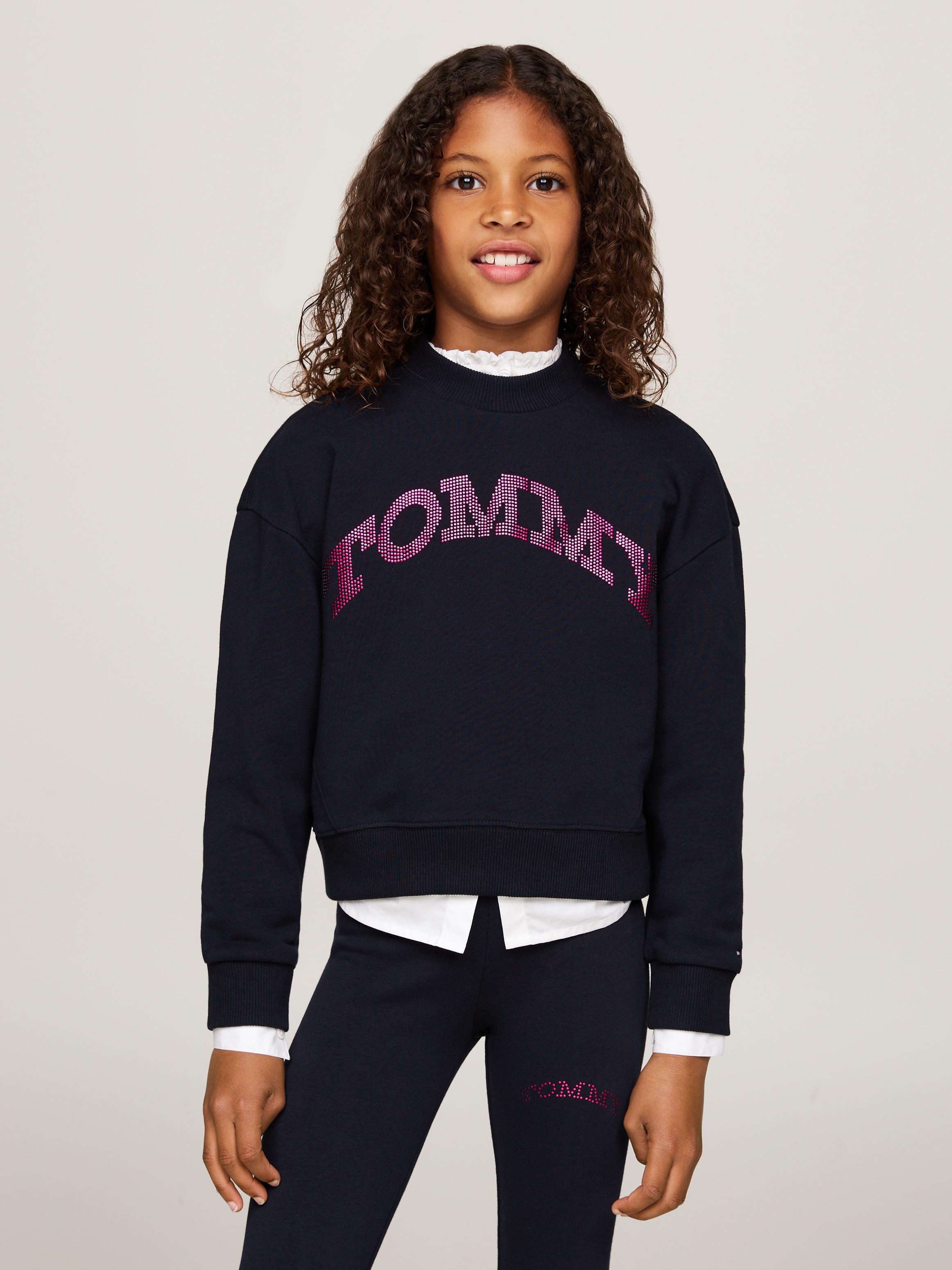 Sweatshirt »TOMMY DOT FOIL CN SWEATSHIRT«, mit Logo-Foliendruck