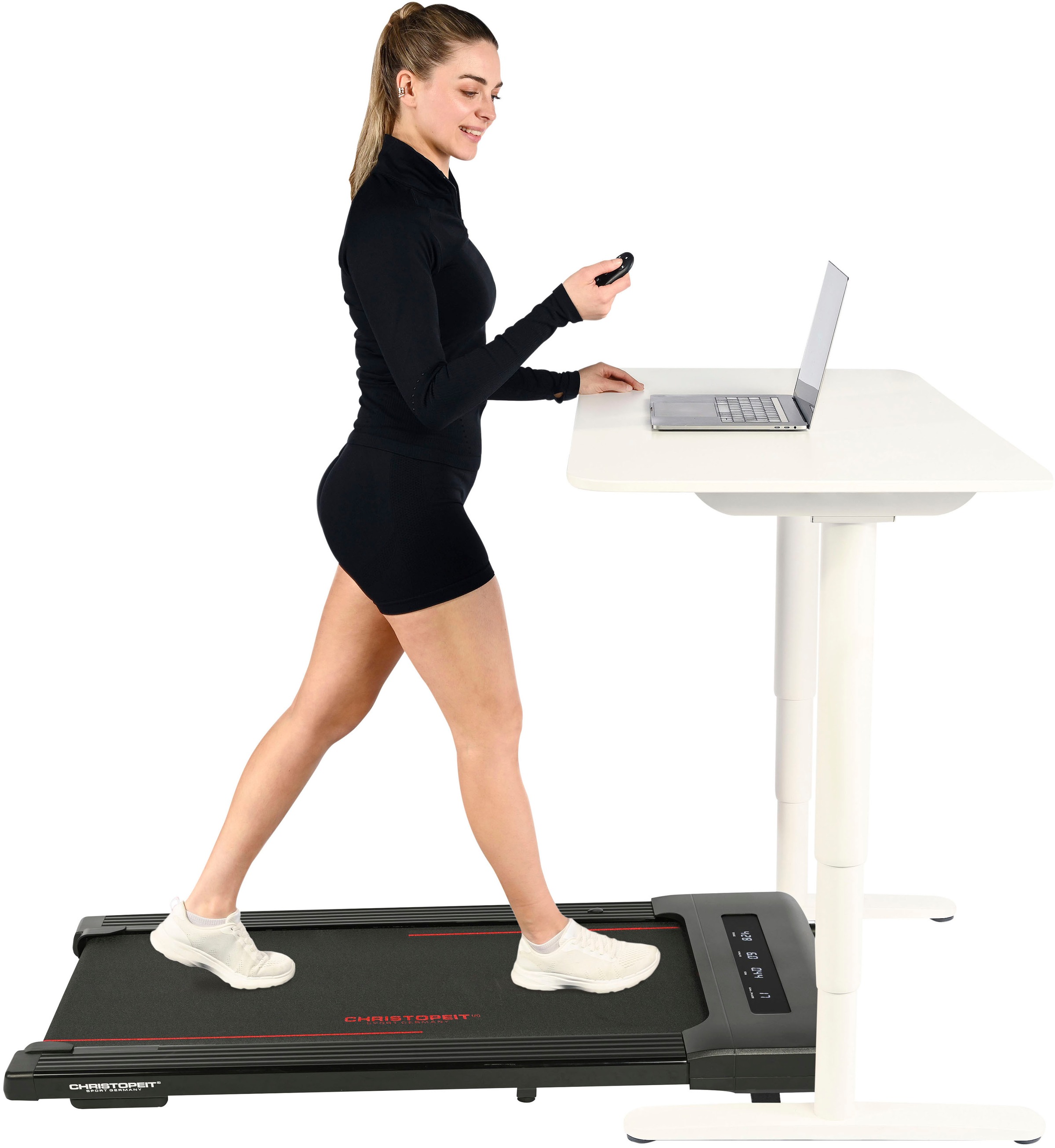 Christopeit Sport® Laufband »Walking Pad 4.1«, (1 tlg., Aufstellfüße "Stand Up Support" für vertikale Wand-Lagerung), bis max. 6 km/h